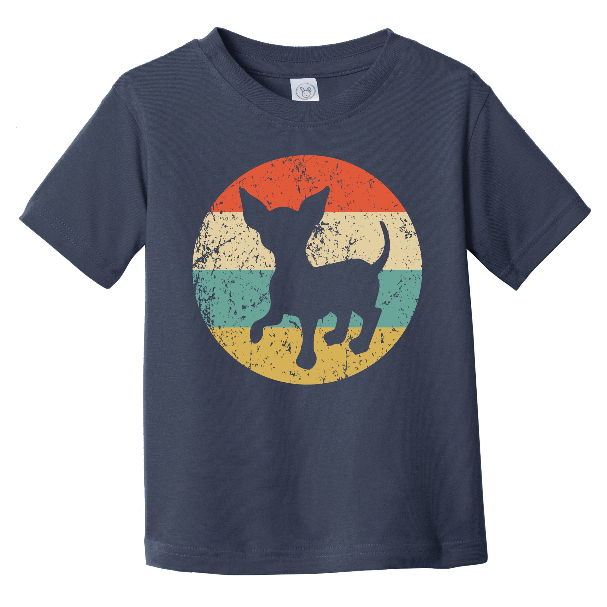 Retro Chihuahua Icon Dog Silhouette Infant Toddler T-Shirt