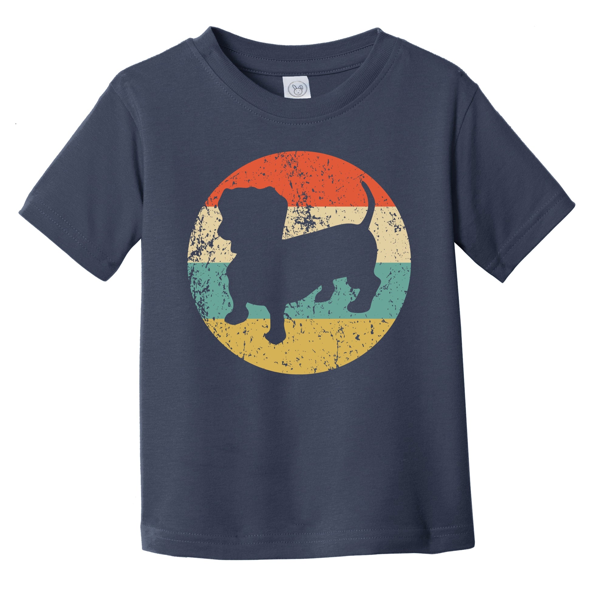 Retro Dachshund Icon Dog Silhouette Infant Toddler T-Shirt