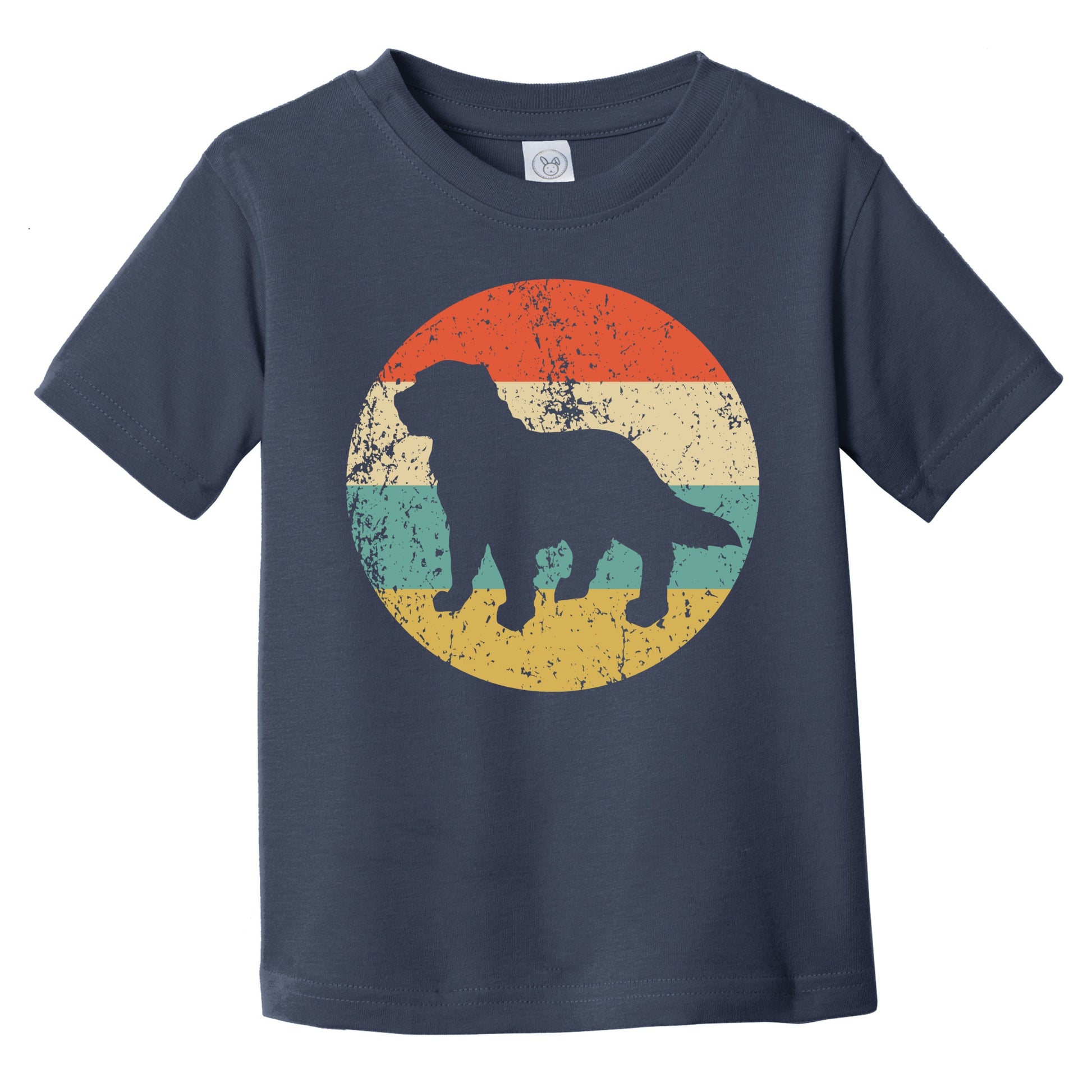 Retro Newfoundland Icon Dog Silhouette Infant Toddler T-Shirt