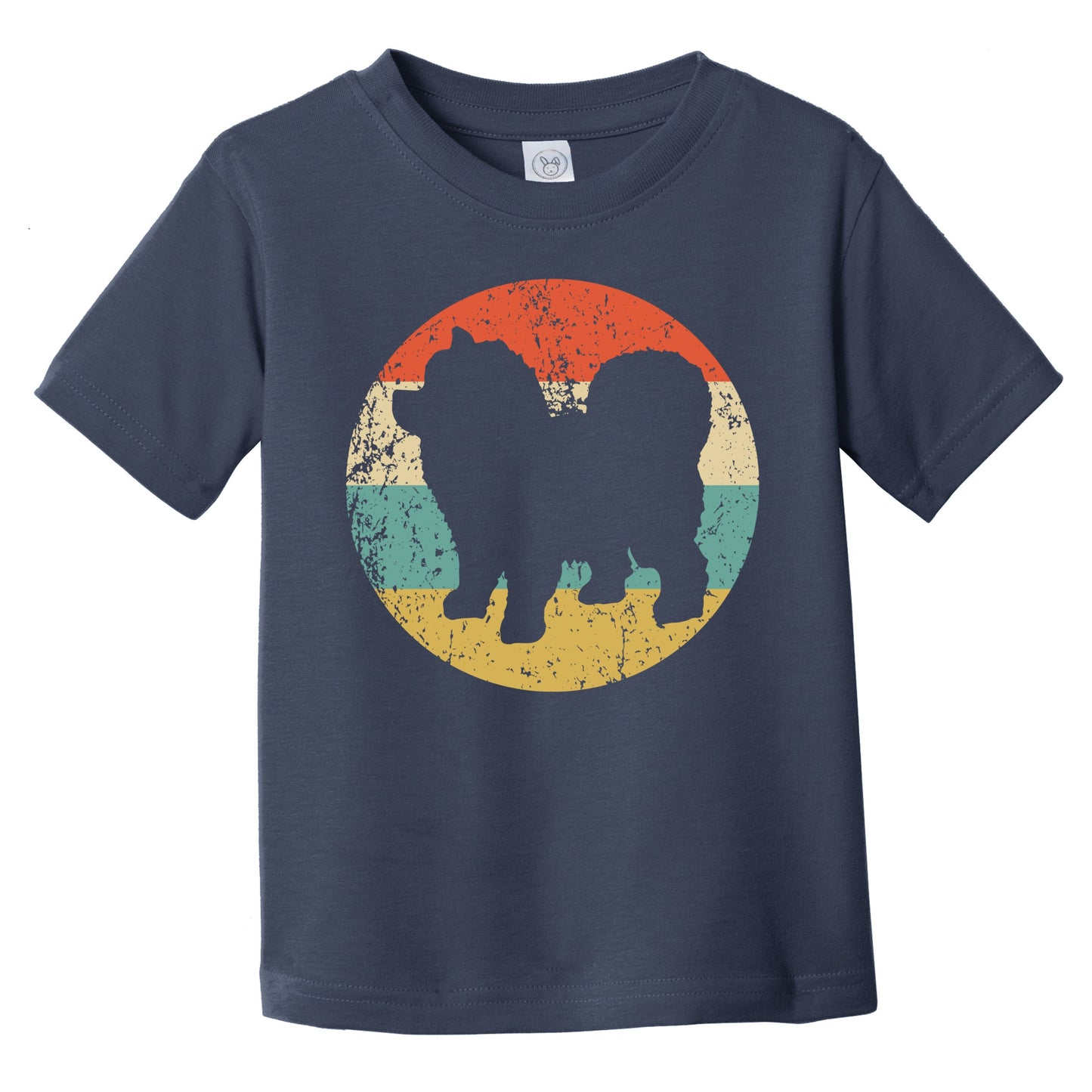 Retro Chow Chow Icon Dog Silhouette Infant Toddler T-Shirt