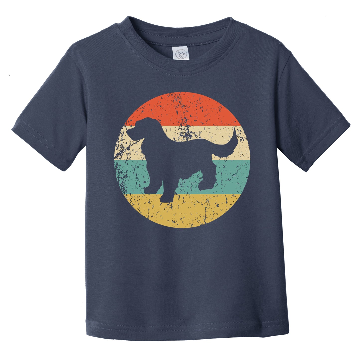 Retro Cocker Spaniel Icon Dog Silhouette Infant Toddler T-Shirt