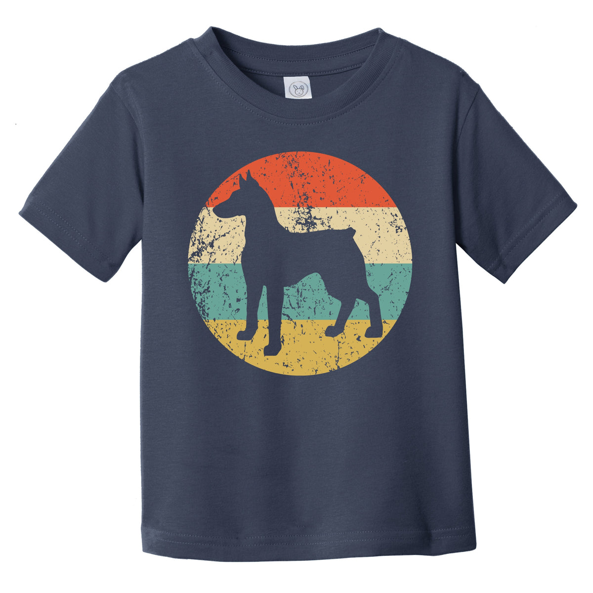 Retro Doberman Icon Dog Silhouette Infant Toddler T-Shirt
