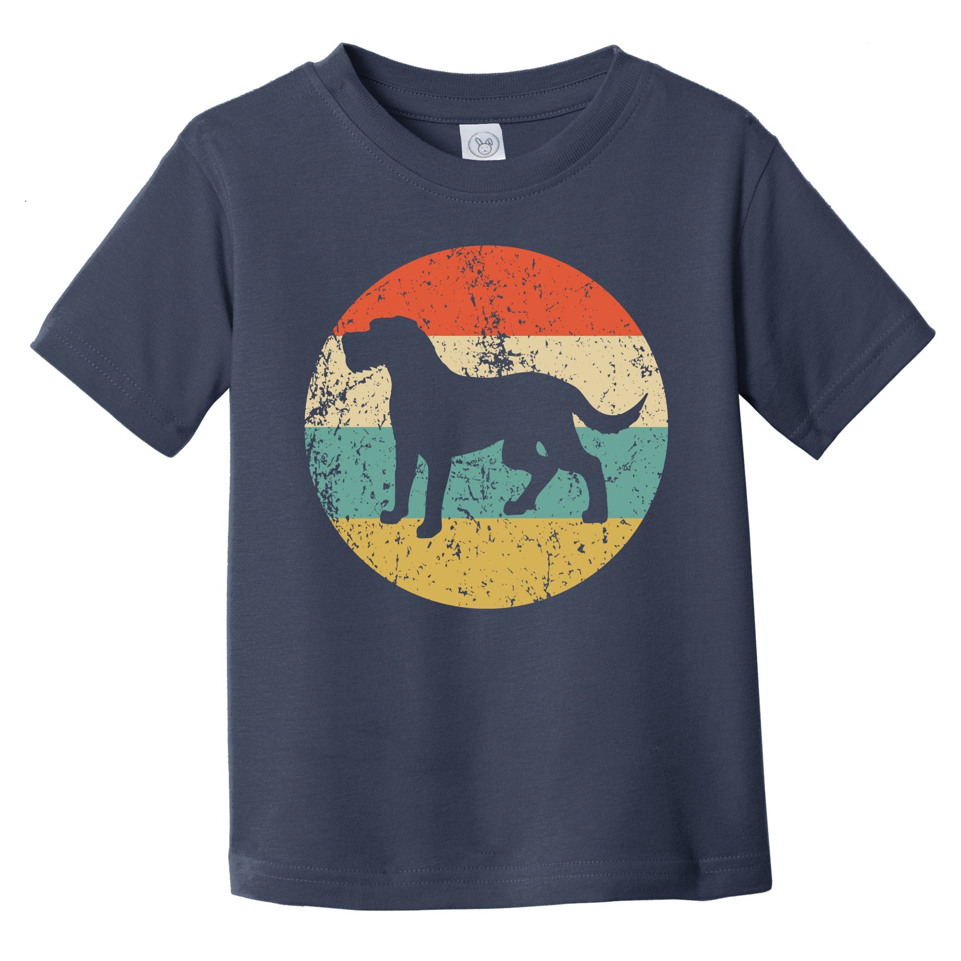 Retro Irish Wolfhound Icon Dog Silhouette Infant Toddler T-Shirt