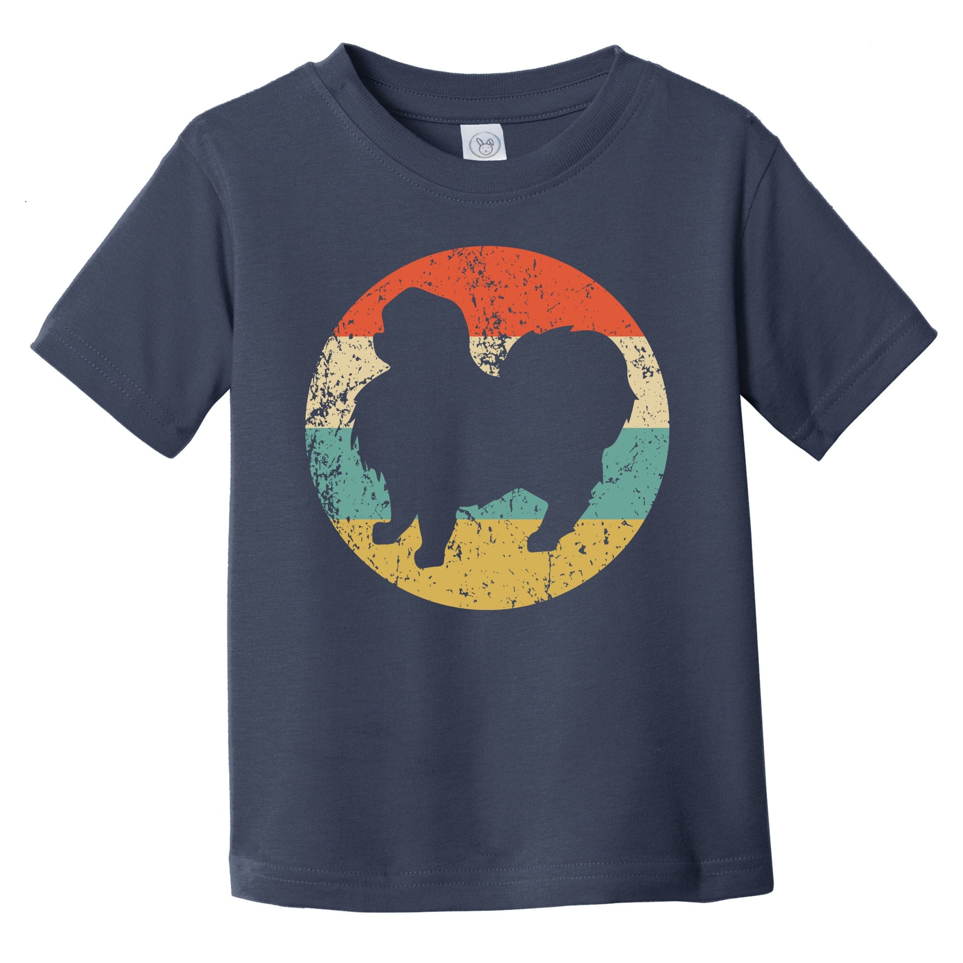 Retro Japanese Chin Icon Dog Silhouette Infant Toddler T-Shirt