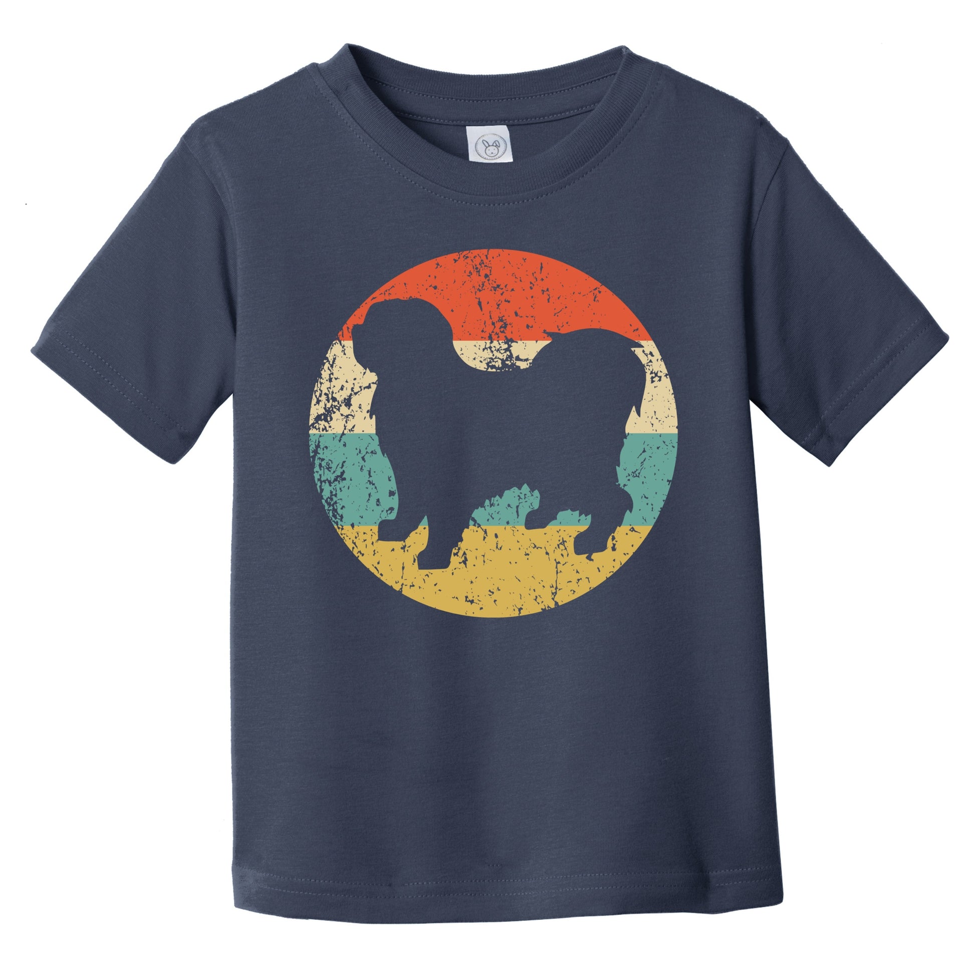 Retro Tibetan Terrier Icon Dog Silhouette Infant Toddler T-Shirt