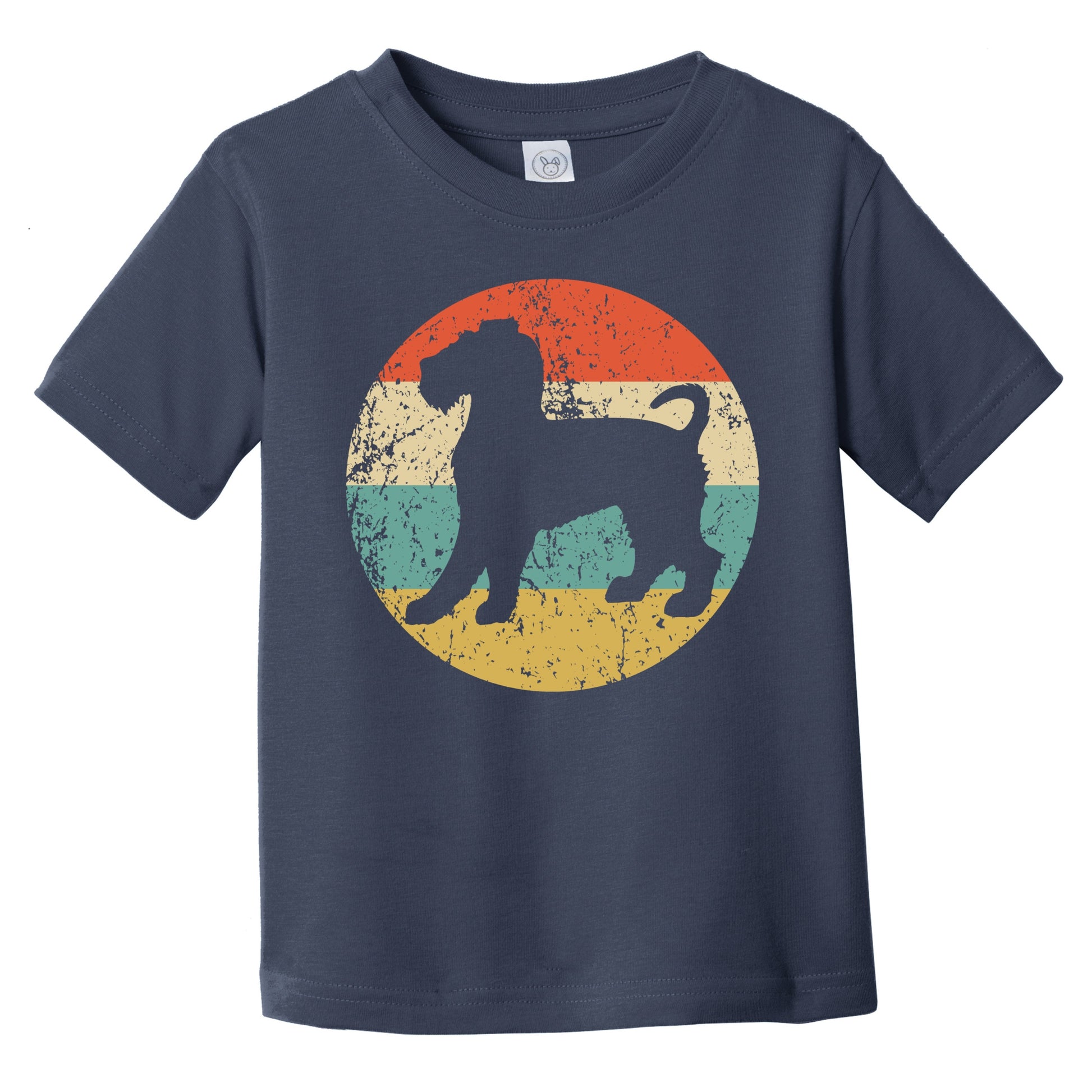 Retro Wire Fox Terrier Icon Dog Silhouette Infant Toddler T-Shirt