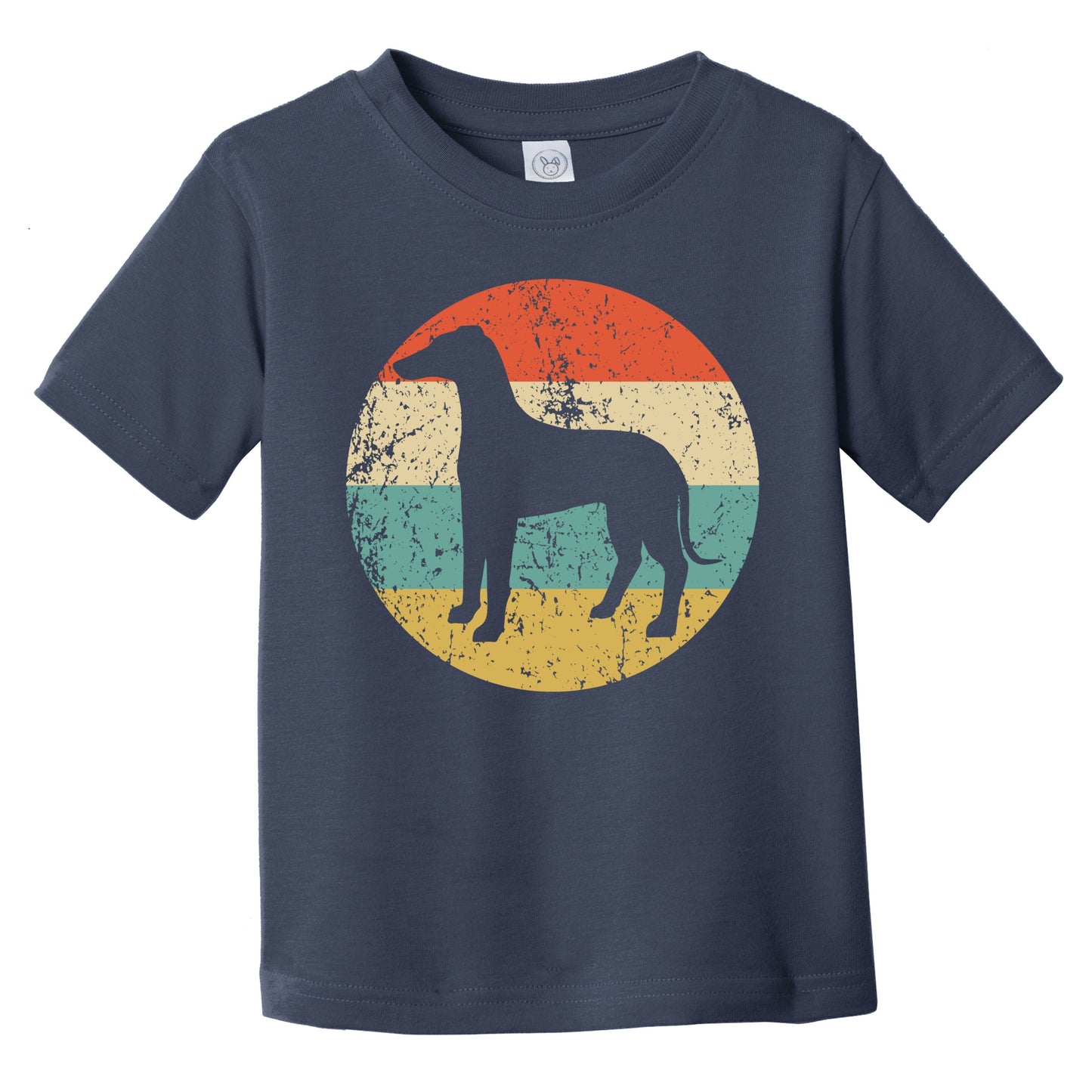Retro Whippet Icon Dog Silhouette Infant Toddler T-Shirt
