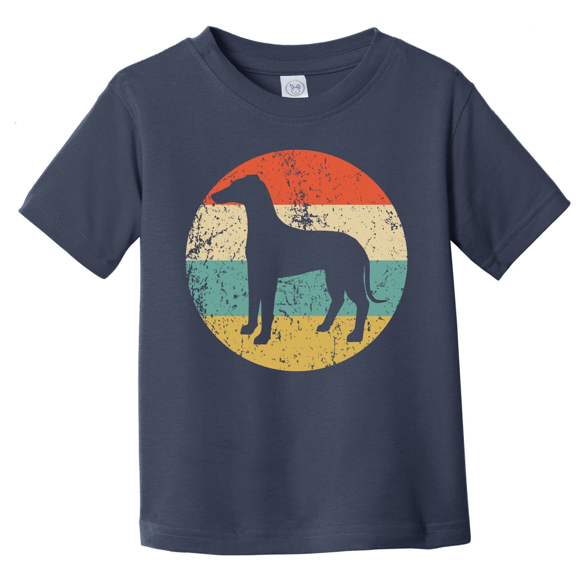 Retro Whippet Icon Dog Silhouette Infant Toddler T-Shirt