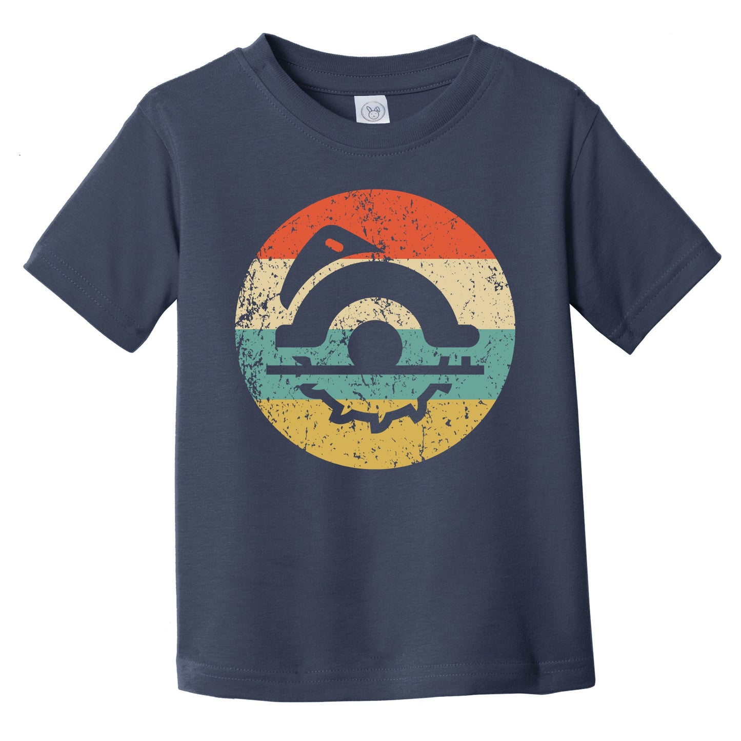 Retro Circular Saw Icon Carpentry Infant Toddler T-Shirt