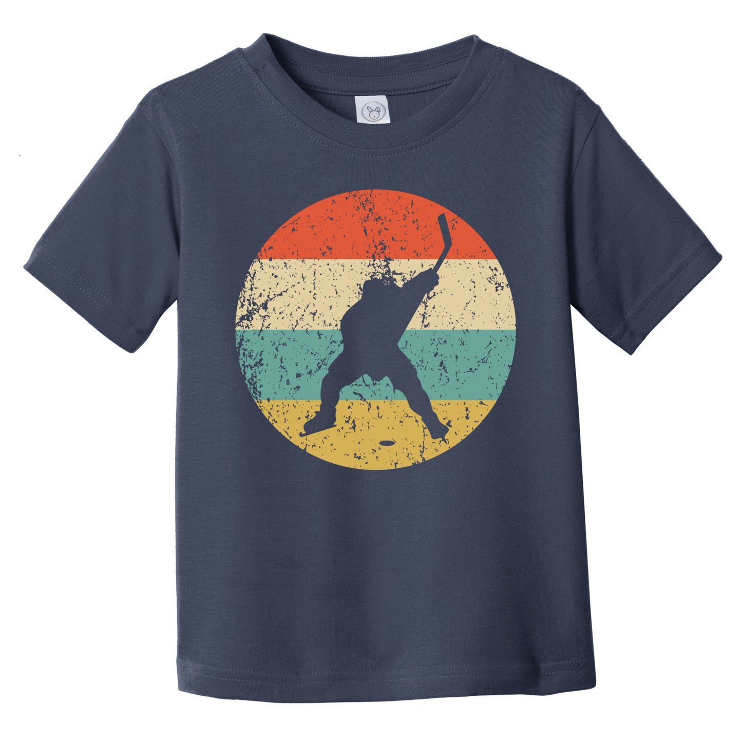 Retro Hockey Player Icon Hockey Infant Toddler T-Shirt