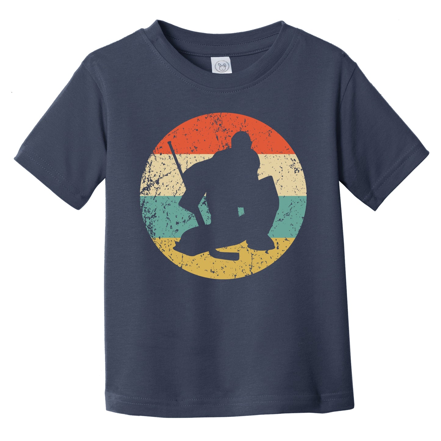 Retro Hockey Goalie Icon Hockey Infant Toddler T-Shirt