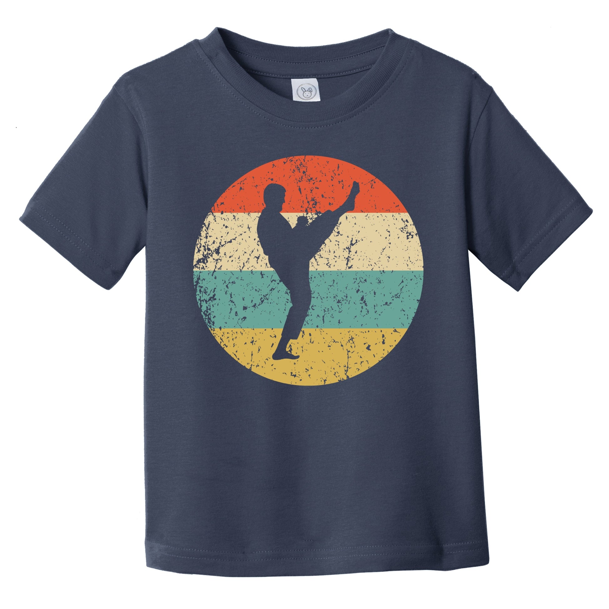 Retro Karate Kick Icon Martial Arts Infant Toddler T-Shirt