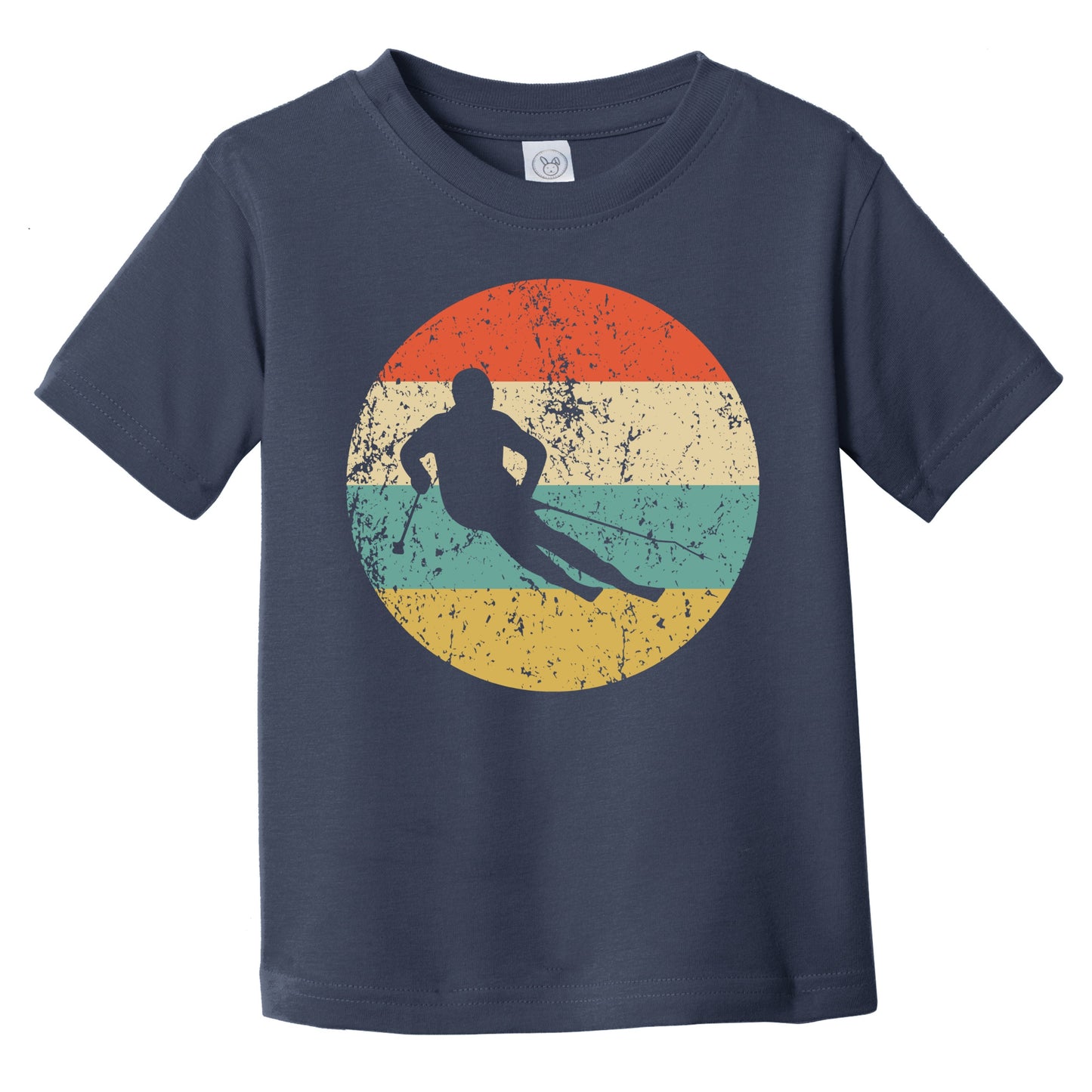 Retro Skier Icon Skiing Infant Toddler T-Shirt
