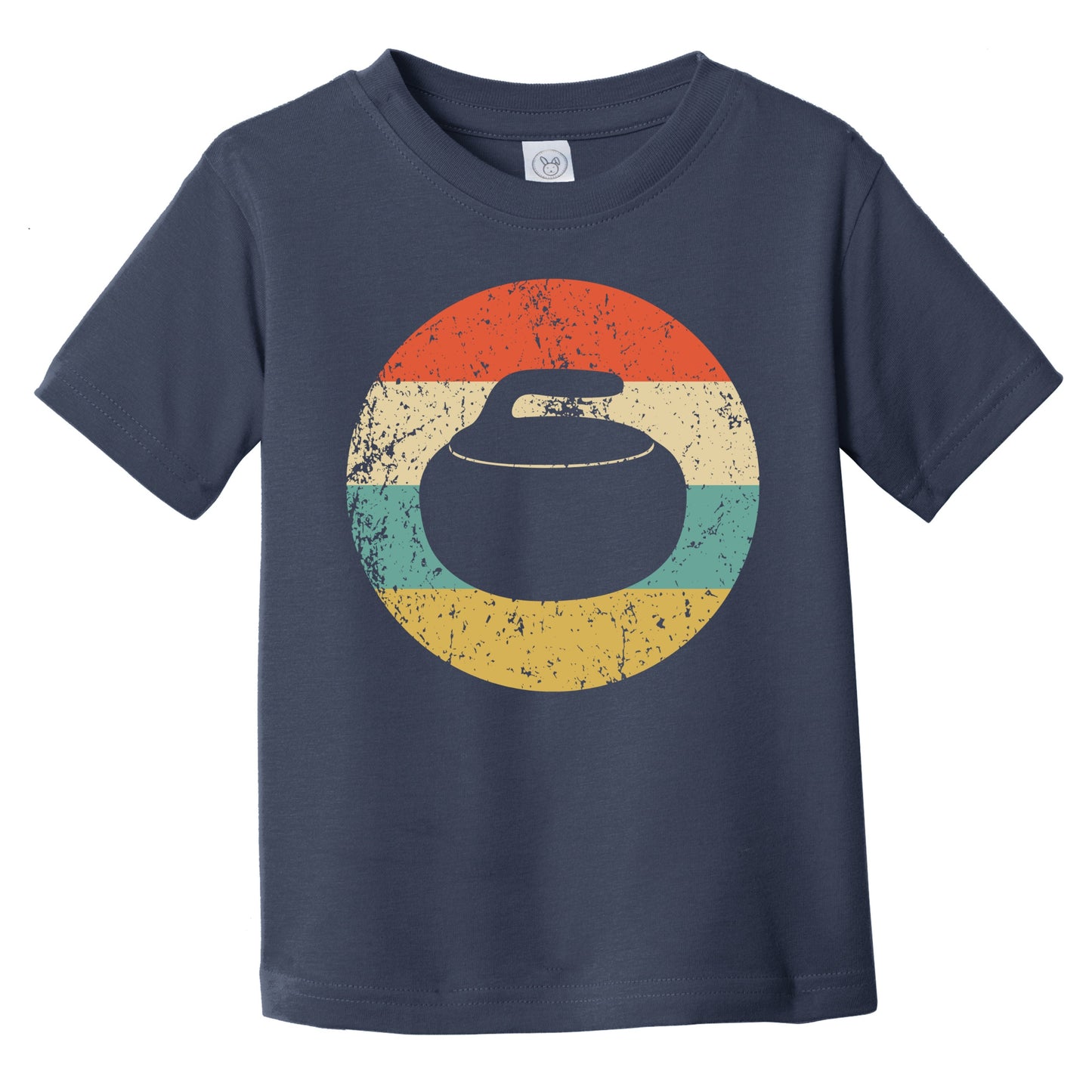 Retro Curling Stone Icon Curling Infant Toddler T-Shirt