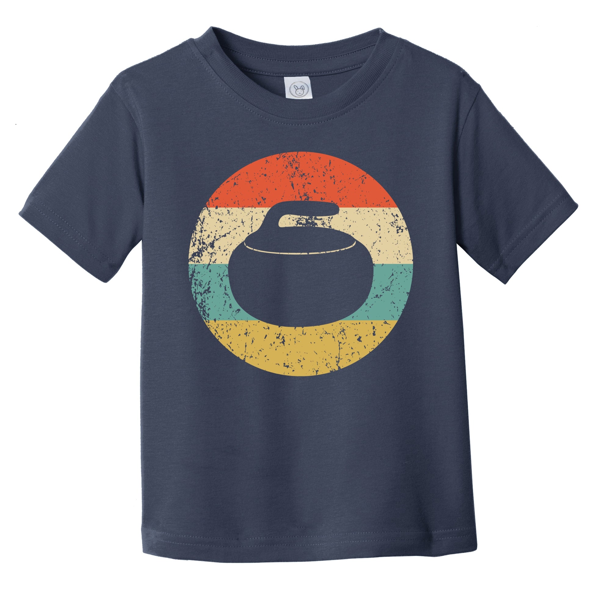 Retro Curling Stone Icon Curling Infant Toddler T-Shirt