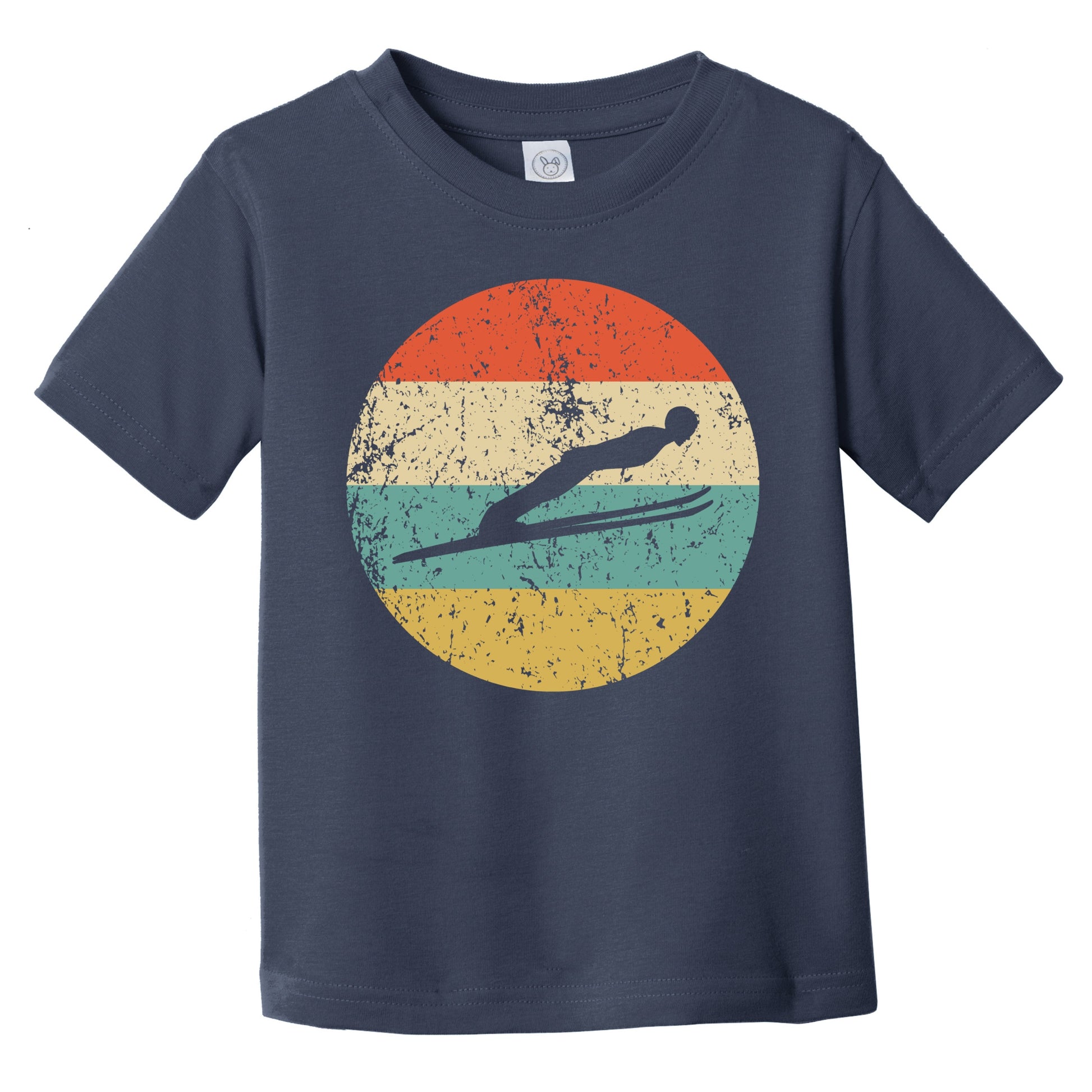 Retro Ski Jumper Icon Ski Jumping Infant Toddler T-Shirt