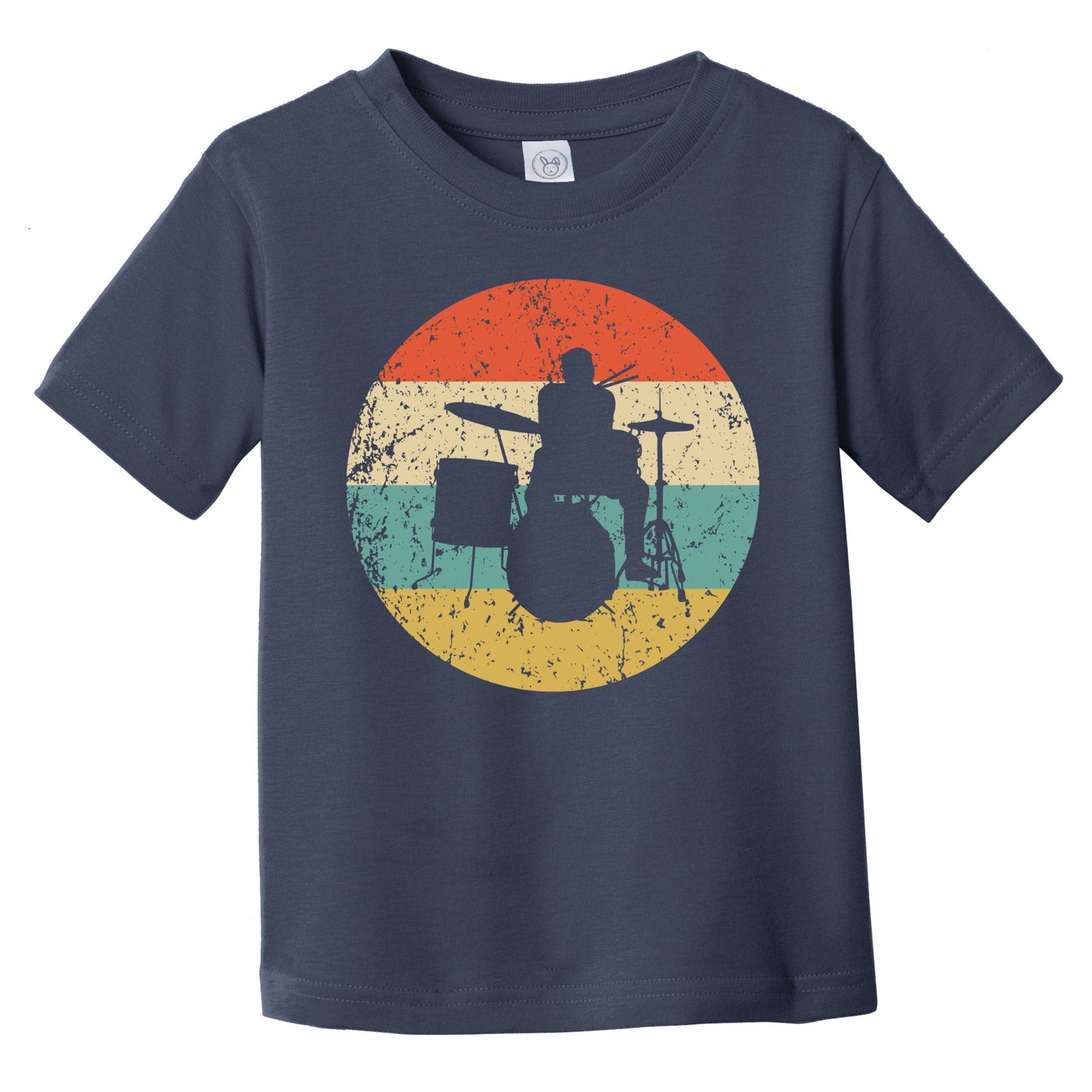 Retro Drummer Icon Drums Infant Toddler T-Shirt