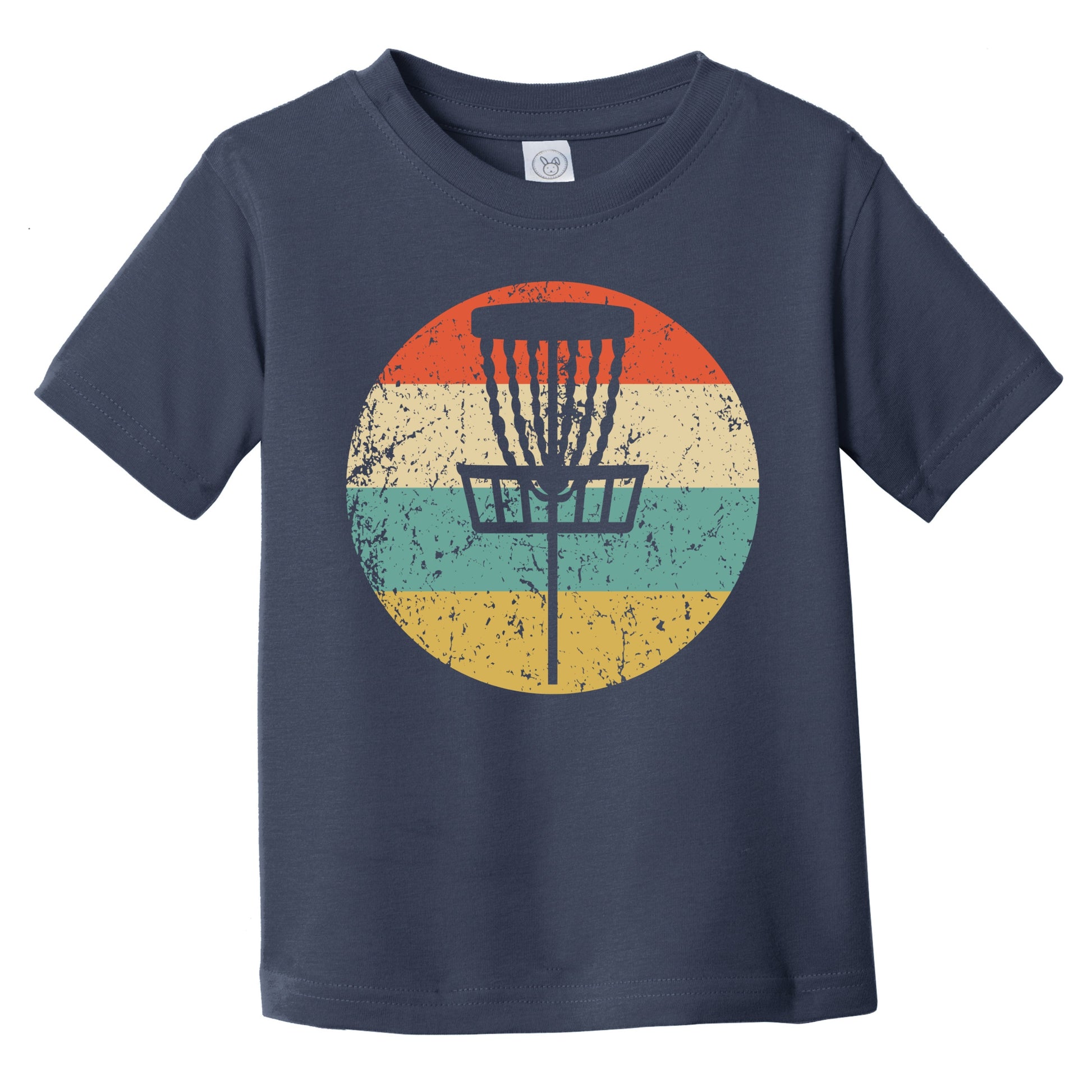 Retro Disc Golf Basket Icon Disc Golf Infant Toddler T-Shirt