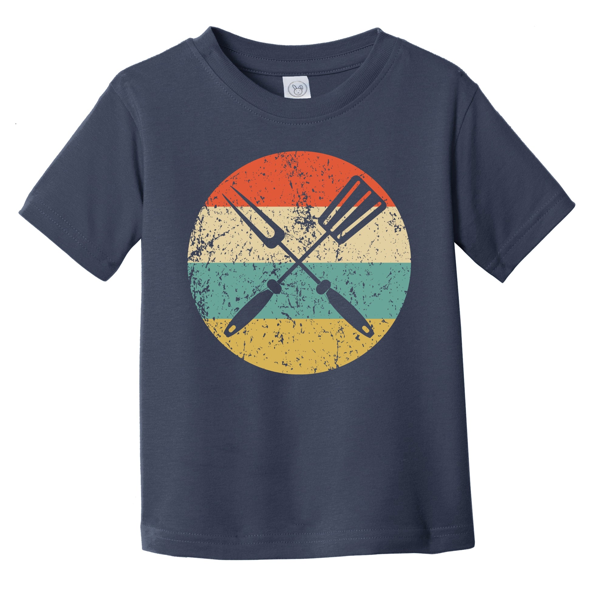 Retro Spatula And Fork Icon BBQ Cookout Infant Toddler T-Shirt