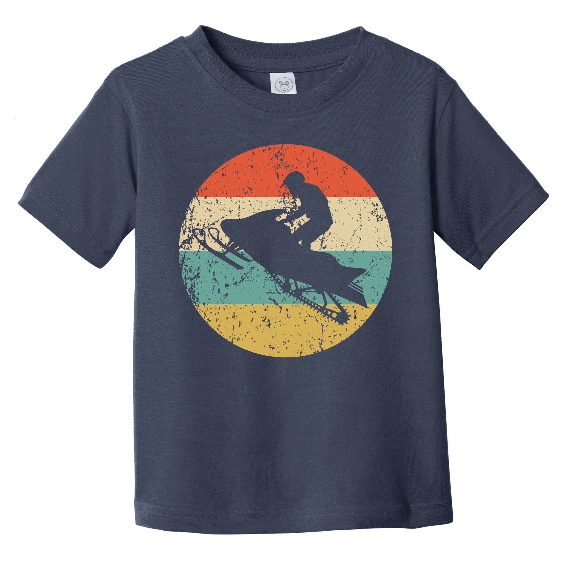 Retro Snowmobile Icon Snowmobiling Infant Toddler T-Shirt