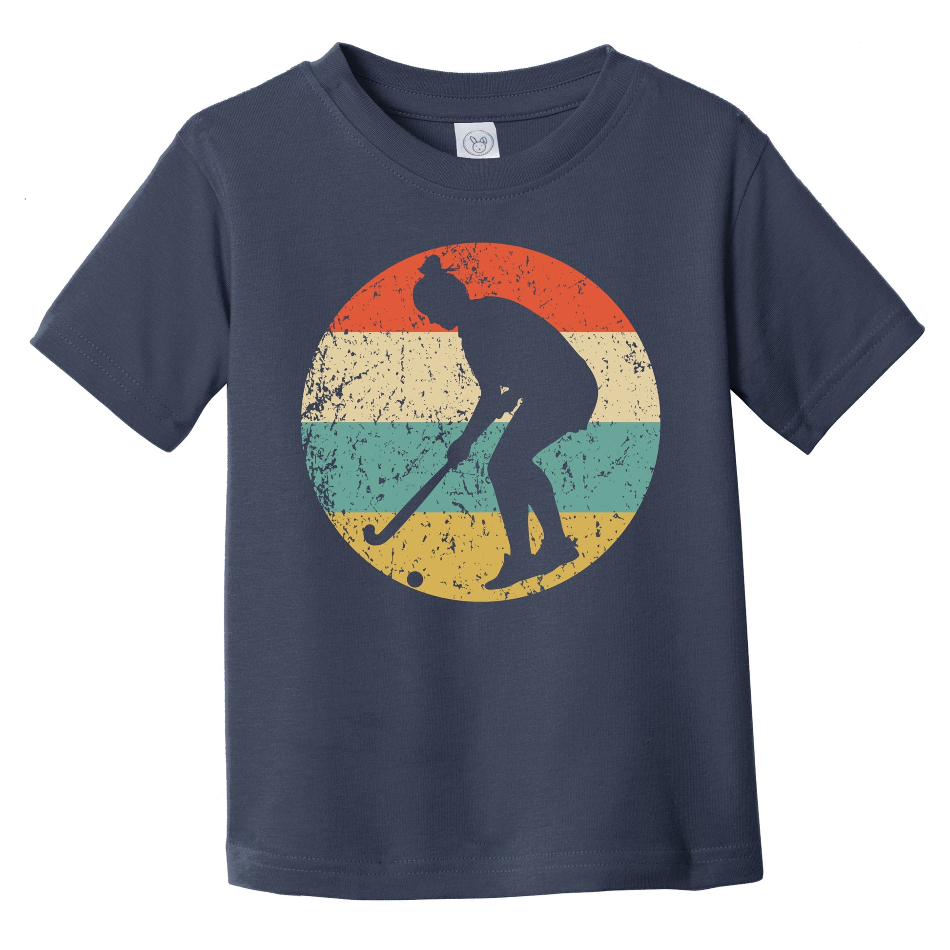 Retro Field Hockey Player Icon Field Hockey Infant Toddler T-Shirt