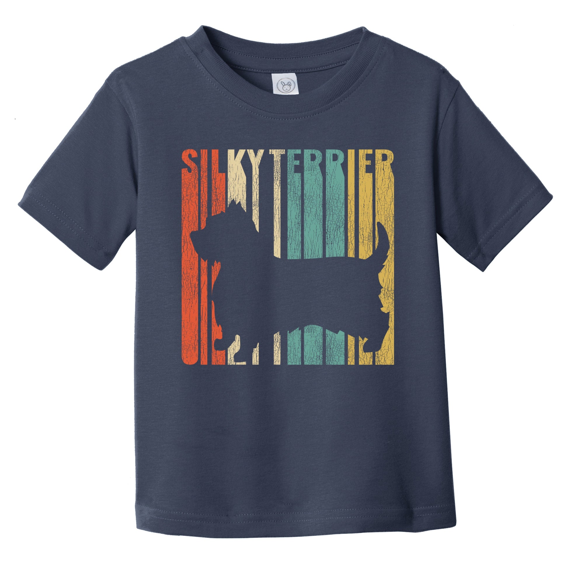 Retro Shiba Inu Dog Silhouette Cracked Distressed Infant Toddler T-Shirt
