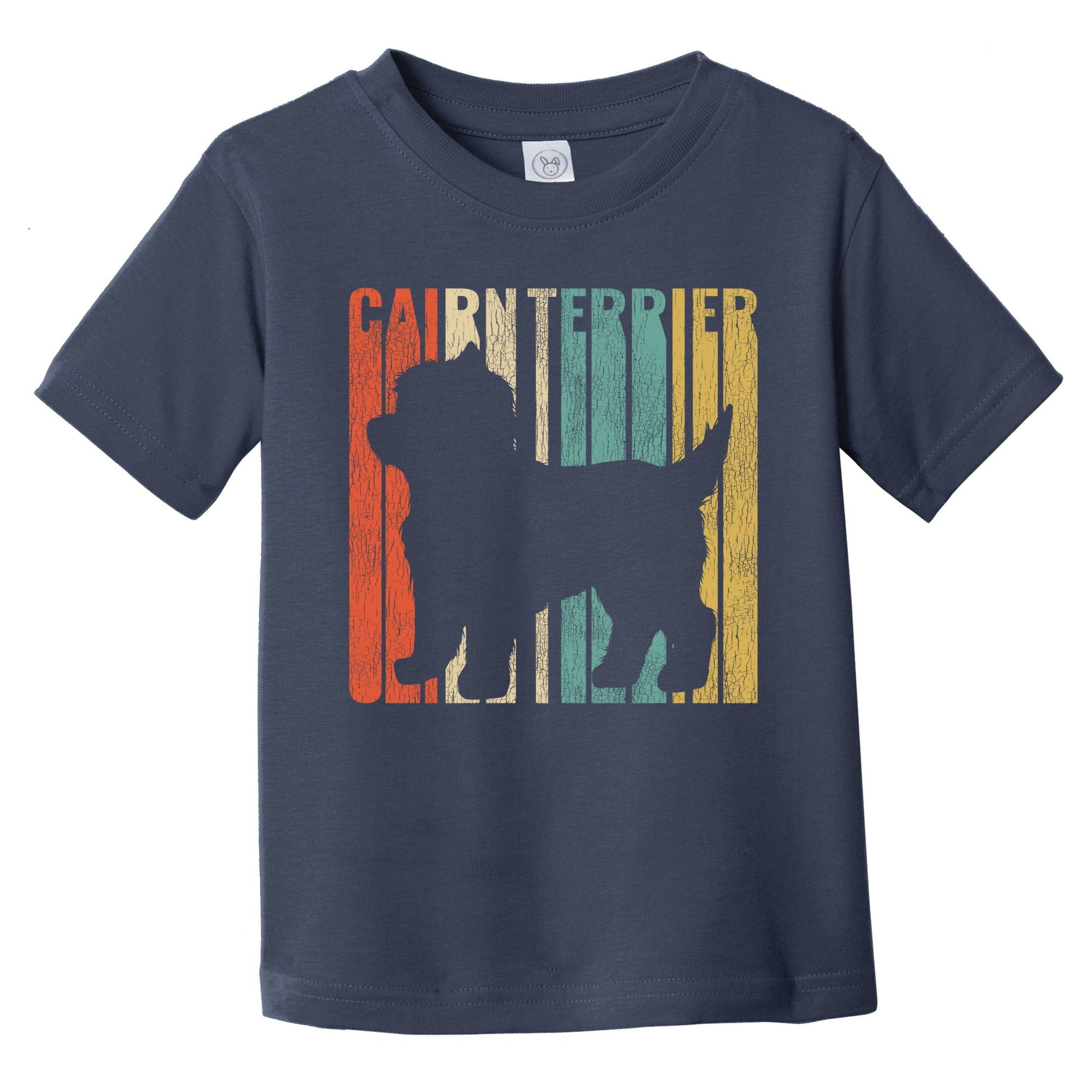 Retro Brittany Spaniel Dog Silhouette Cracked Distressed Infant Toddler T-Shirt