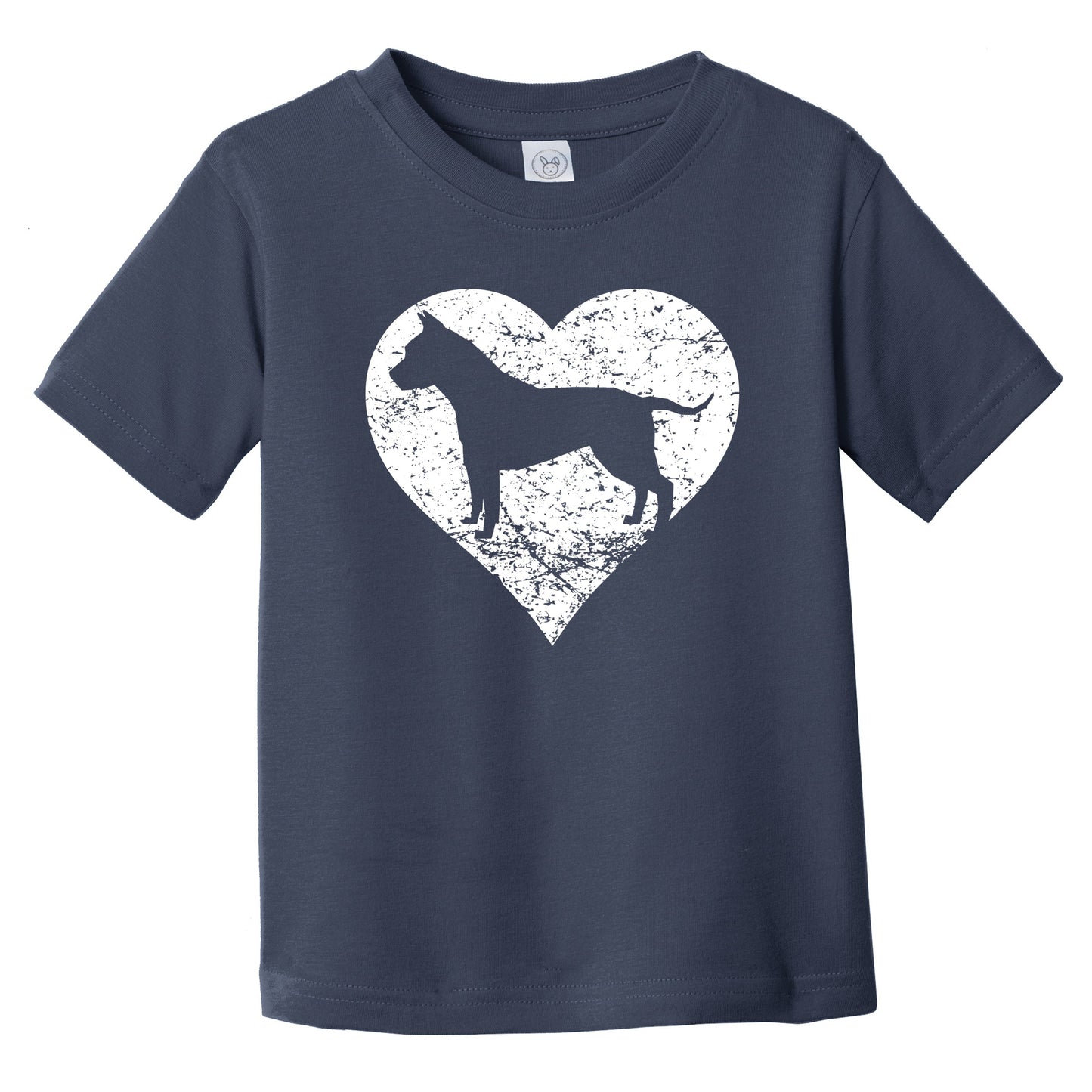 Distressed Amstaff Heart Dog Owner Graphic Infant Toddler T-Shirt