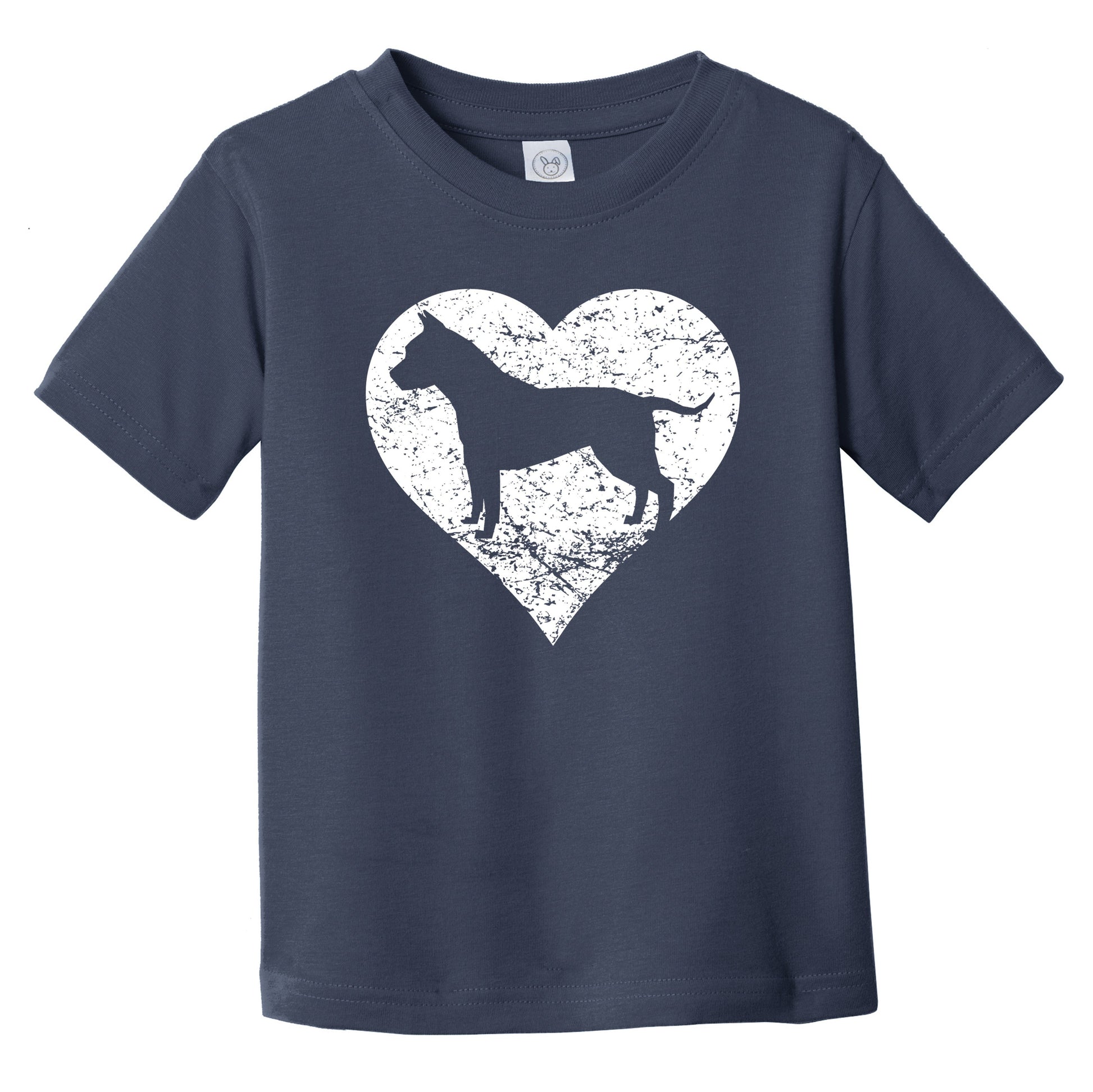 Distressed Amstaff Heart Dog Owner Graphic Infant Toddler T-Shirt