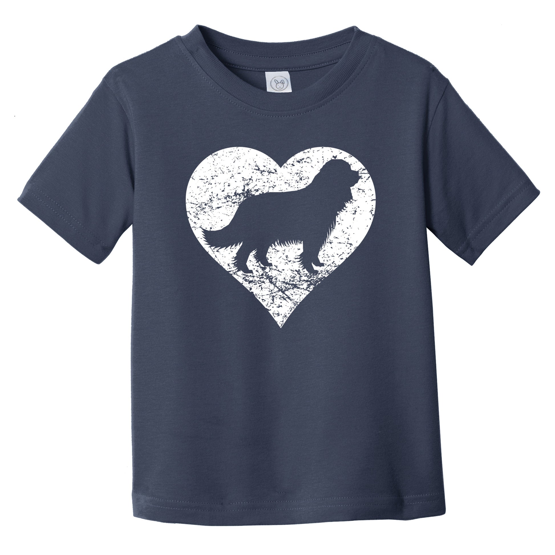 Distressed Cavalier King Charles Spaniel Heart Dog Owner Infant Toddler T-Shirt