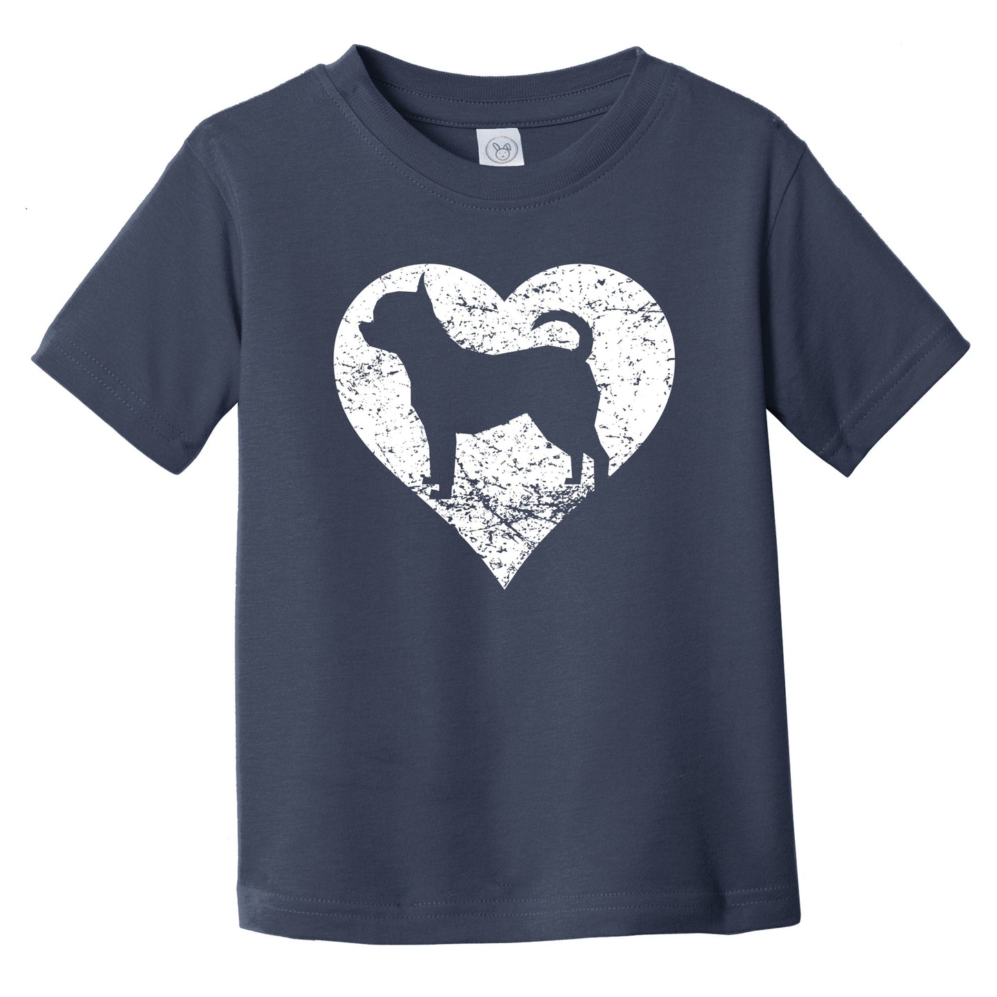 Distressed Chihuahua Heart Dog Owner Graphic Infant Toddler T-Shirt