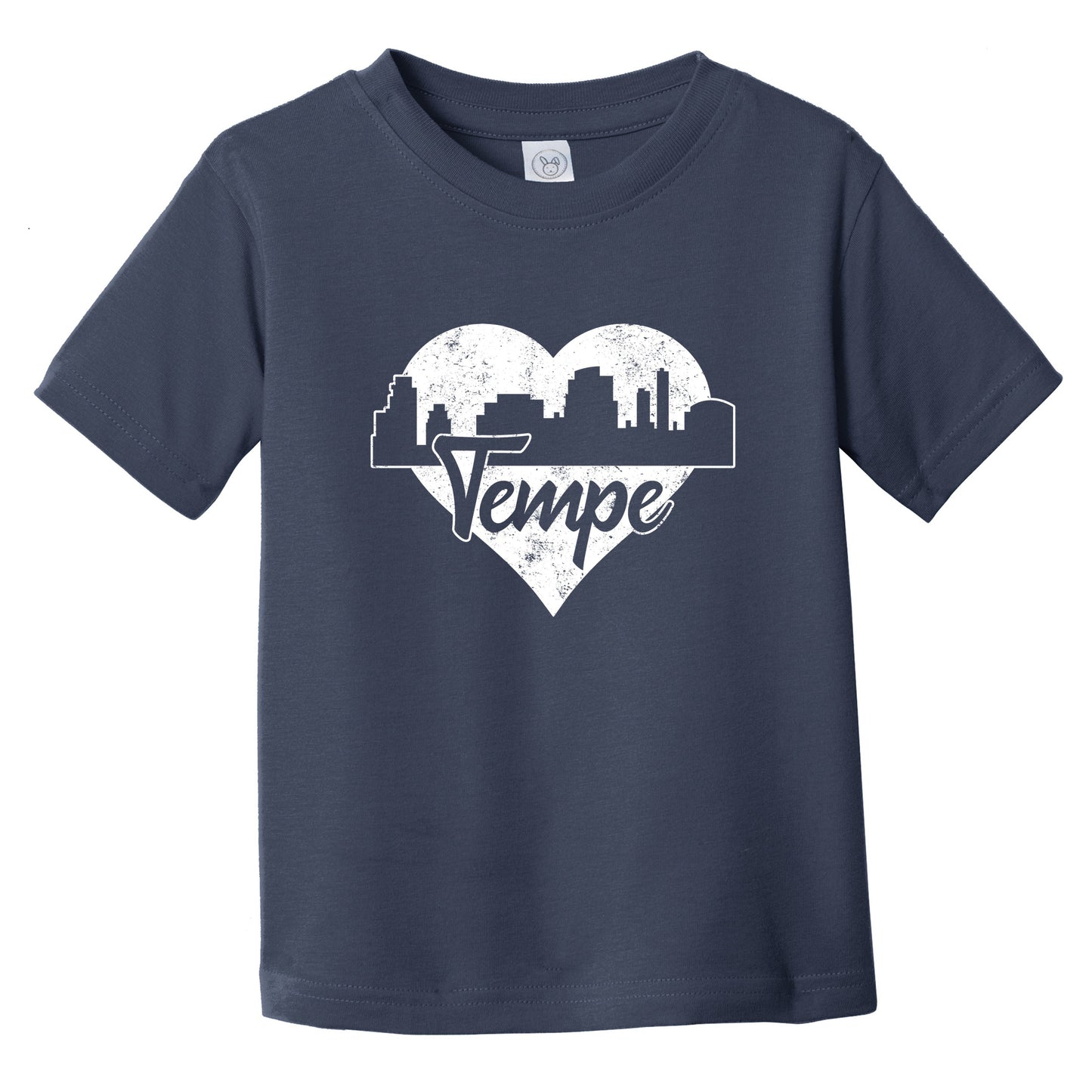 Retro Tempe Arizona Skyline Heart Distressed Infant Toddler T-Shirt