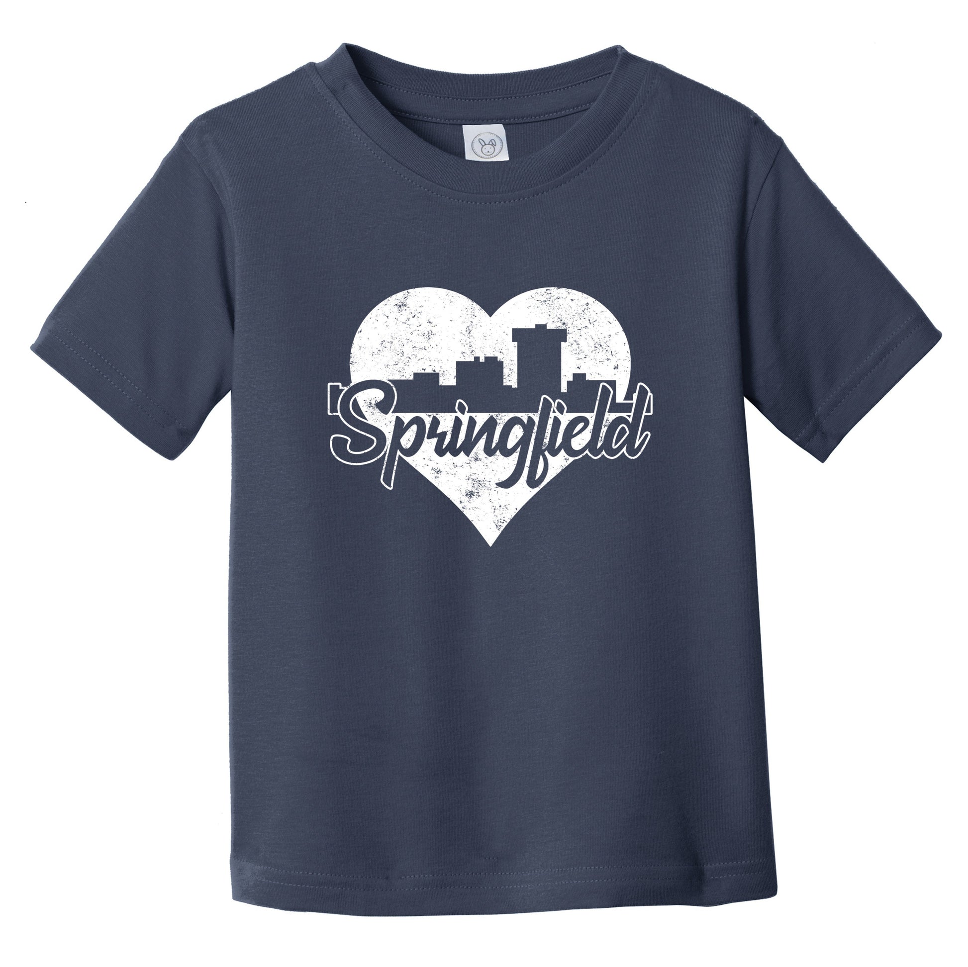 Retro Springfield Missouri Skyline Heart Distressed Infant Toddler T-Shirt