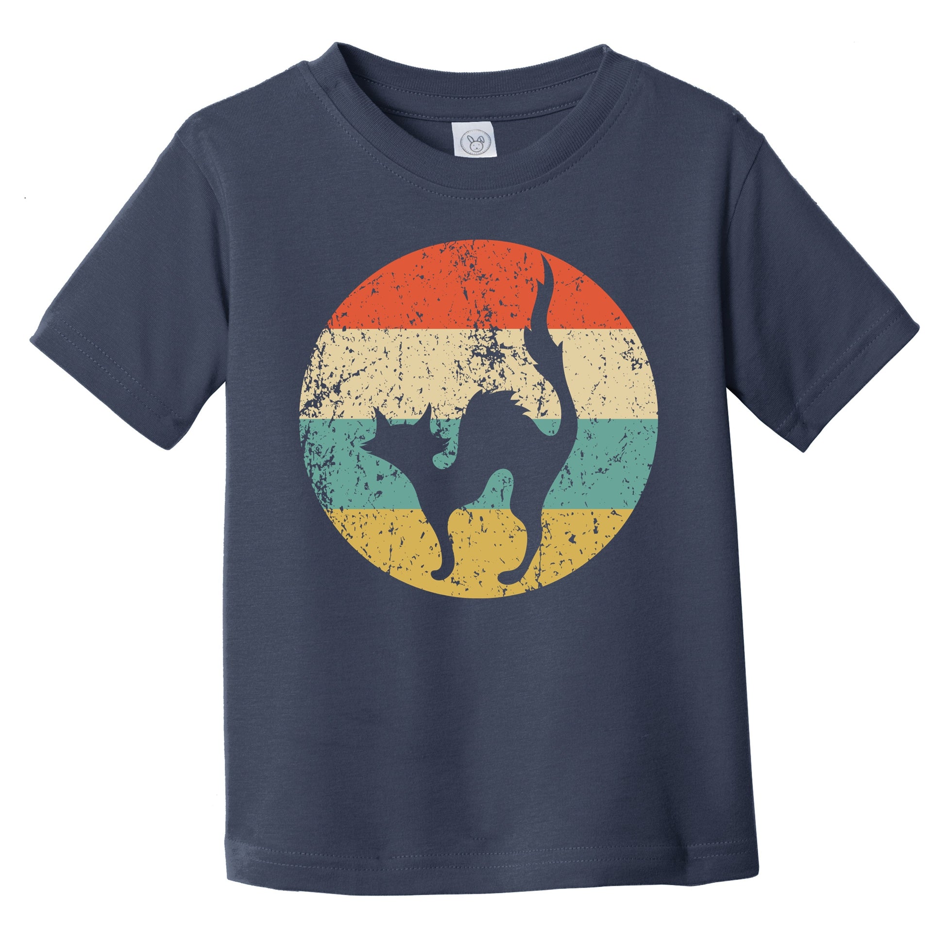 Retro Spooky Scary Cat Silhouette Creepy Halloween Infant Toddler T-Shirt