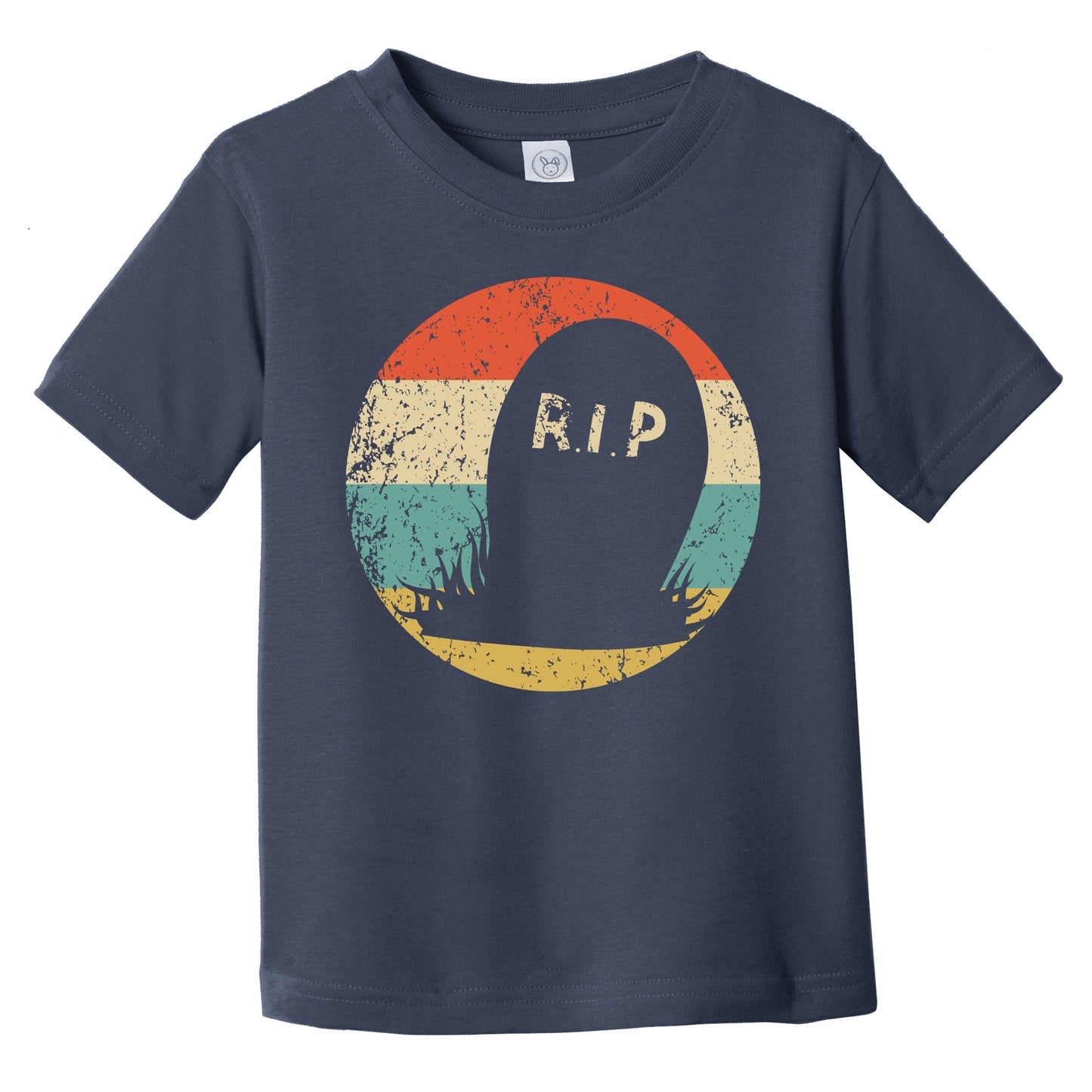 Retro Scary Creepy Grave Silhouette Spooky Halloween Infant Toddler T-Shirt