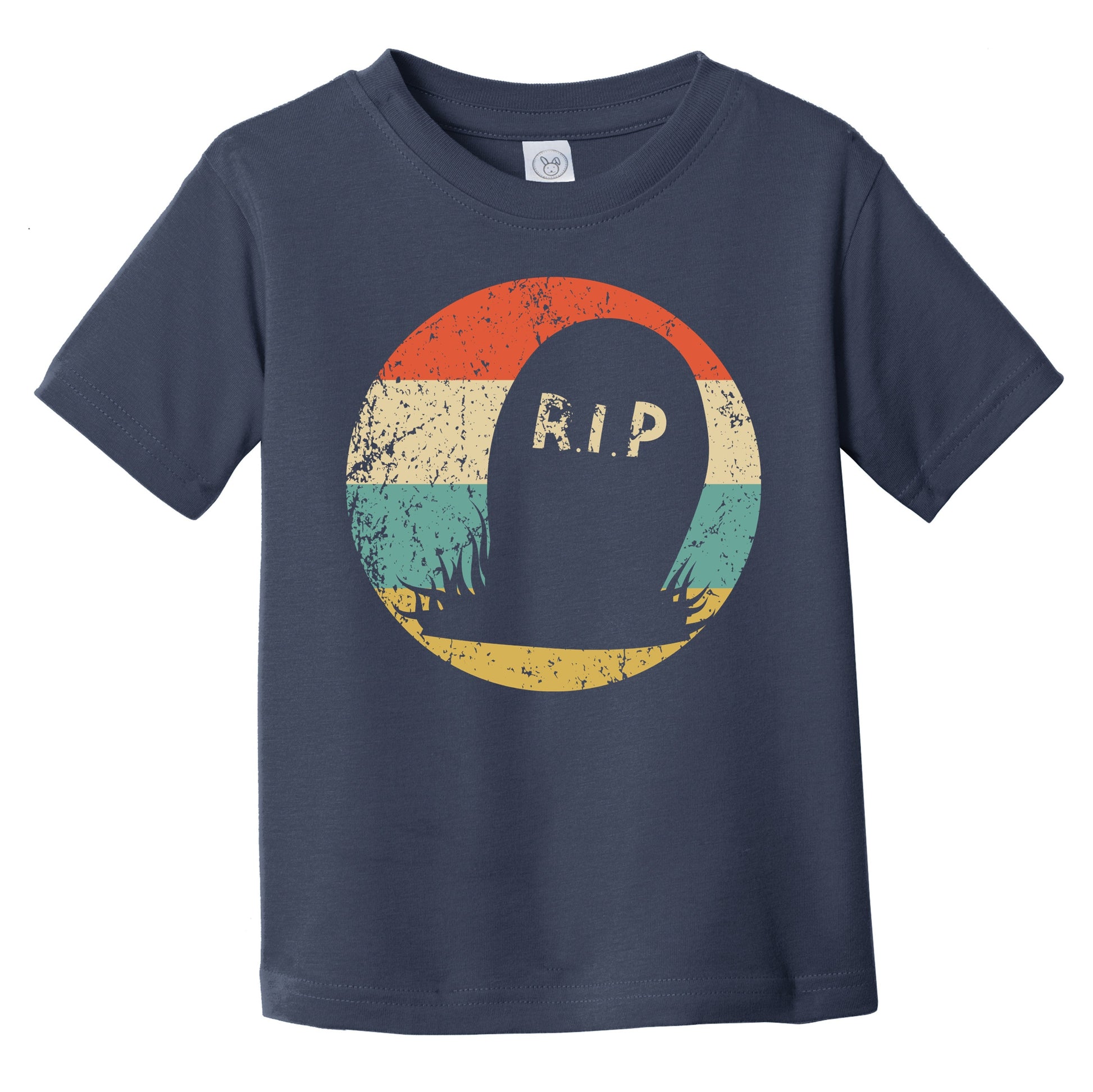 Retro Scary Creepy Grave Silhouette Spooky Halloween Infant Toddler T-Shirt