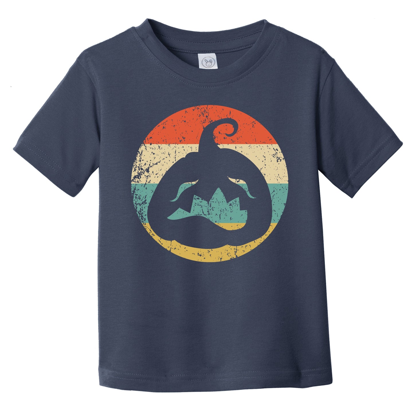 Retro Spooky Halloween Jackolantern Pumpkin Silhouette Scary Infant Toddler T-Shirt