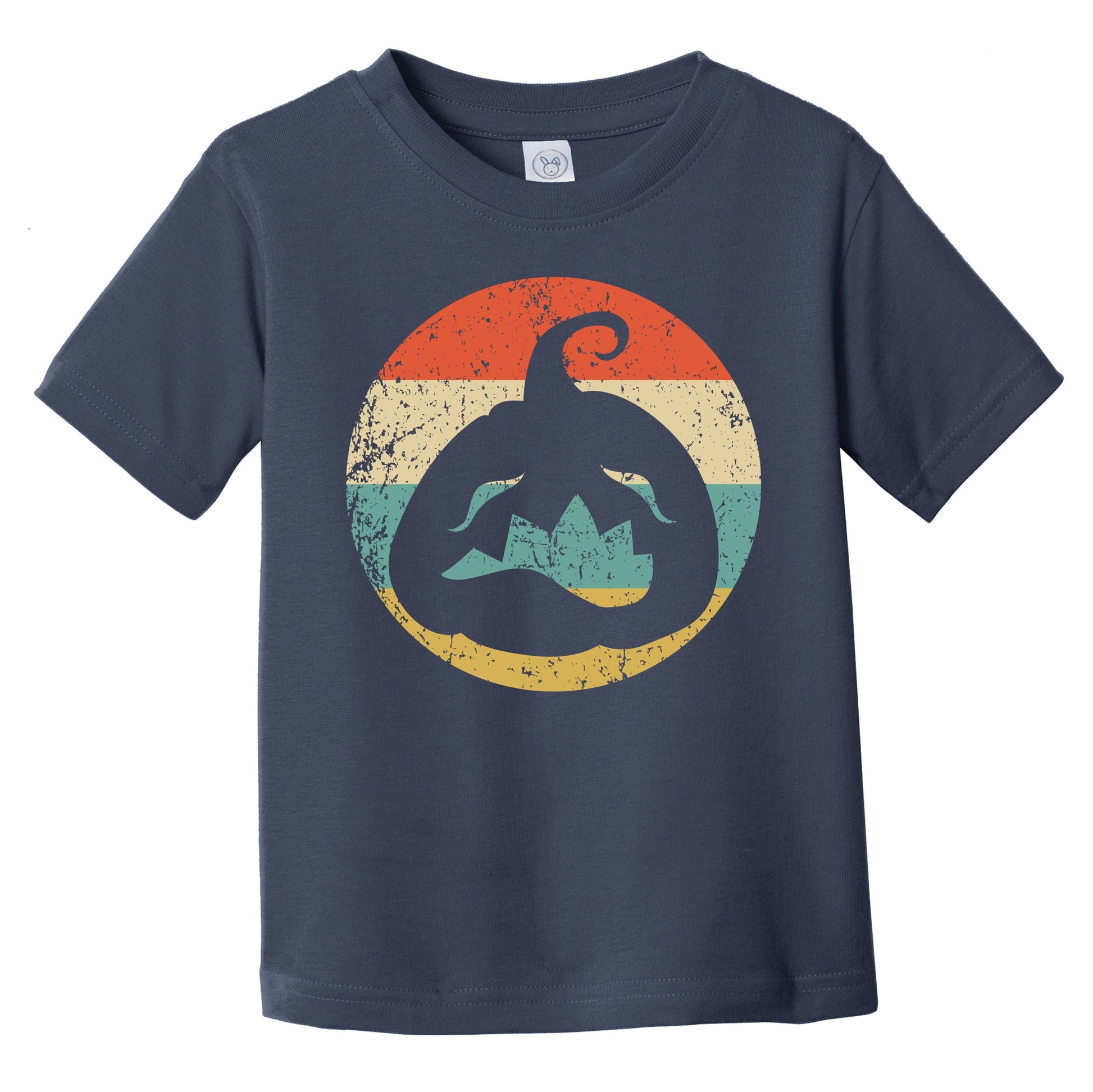 Retro Spooky Halloween Jackolantern Pumpkin Silhouette Scary Infant Toddler T-Shirt
