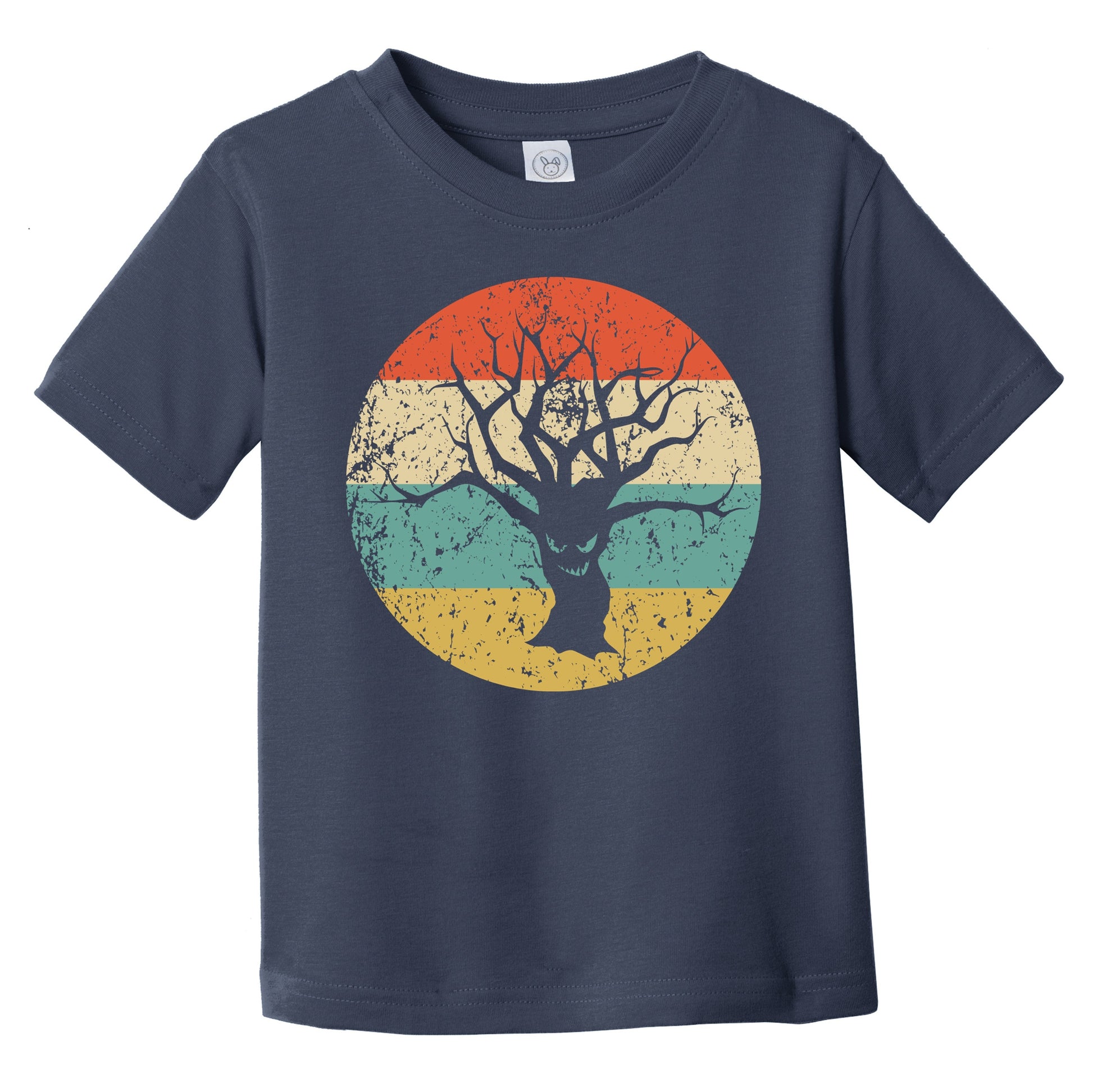 Retro Spooky Scary Haunted Tree Silhouette Creepy Halloween Infant Toddler T-Shirt