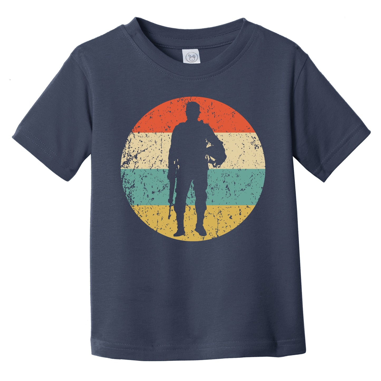 Standing Soldier Silhouette Retro Military Infant Toddler T-Shirt