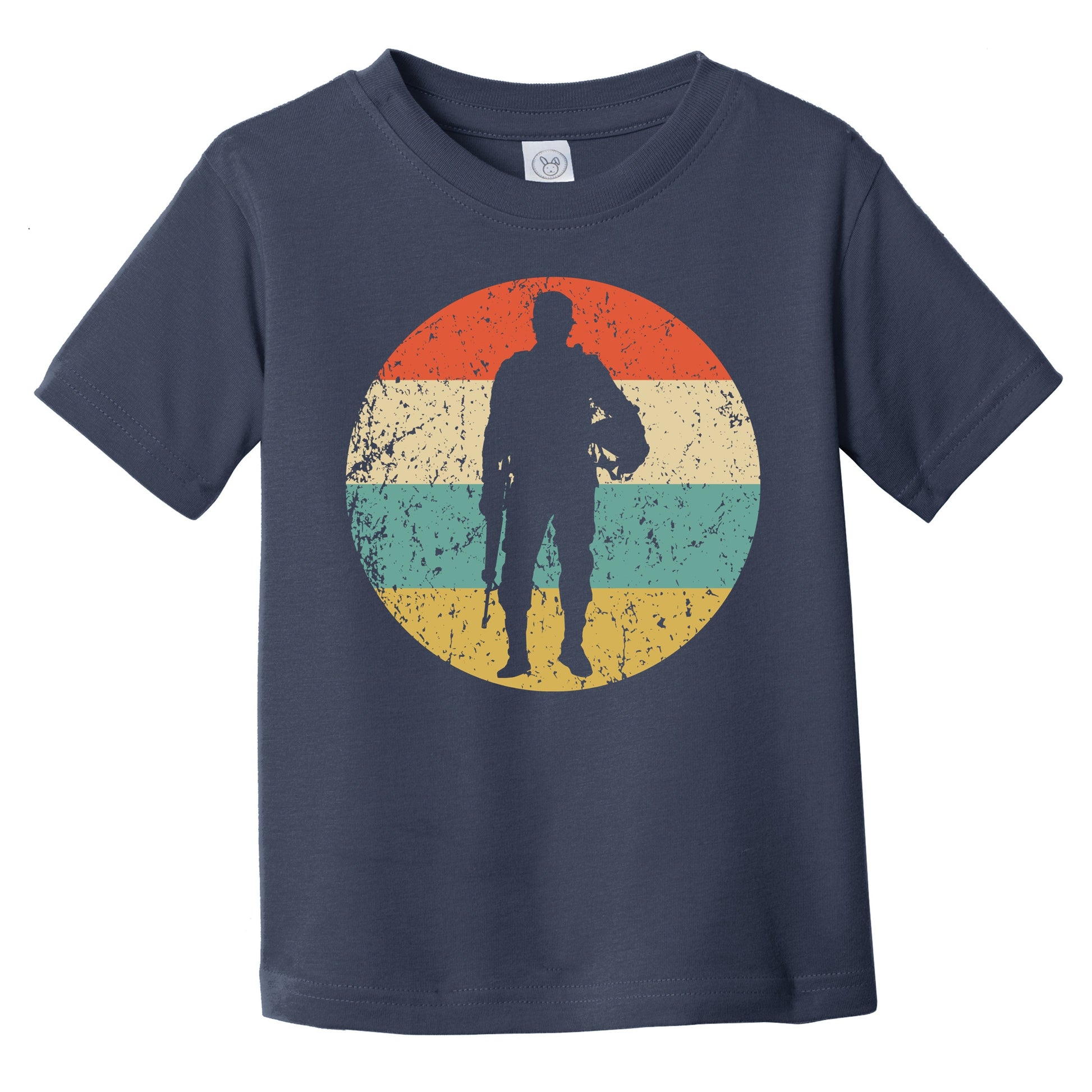 Standing Soldier Silhouette Retro Military Infant Toddler T-Shirt