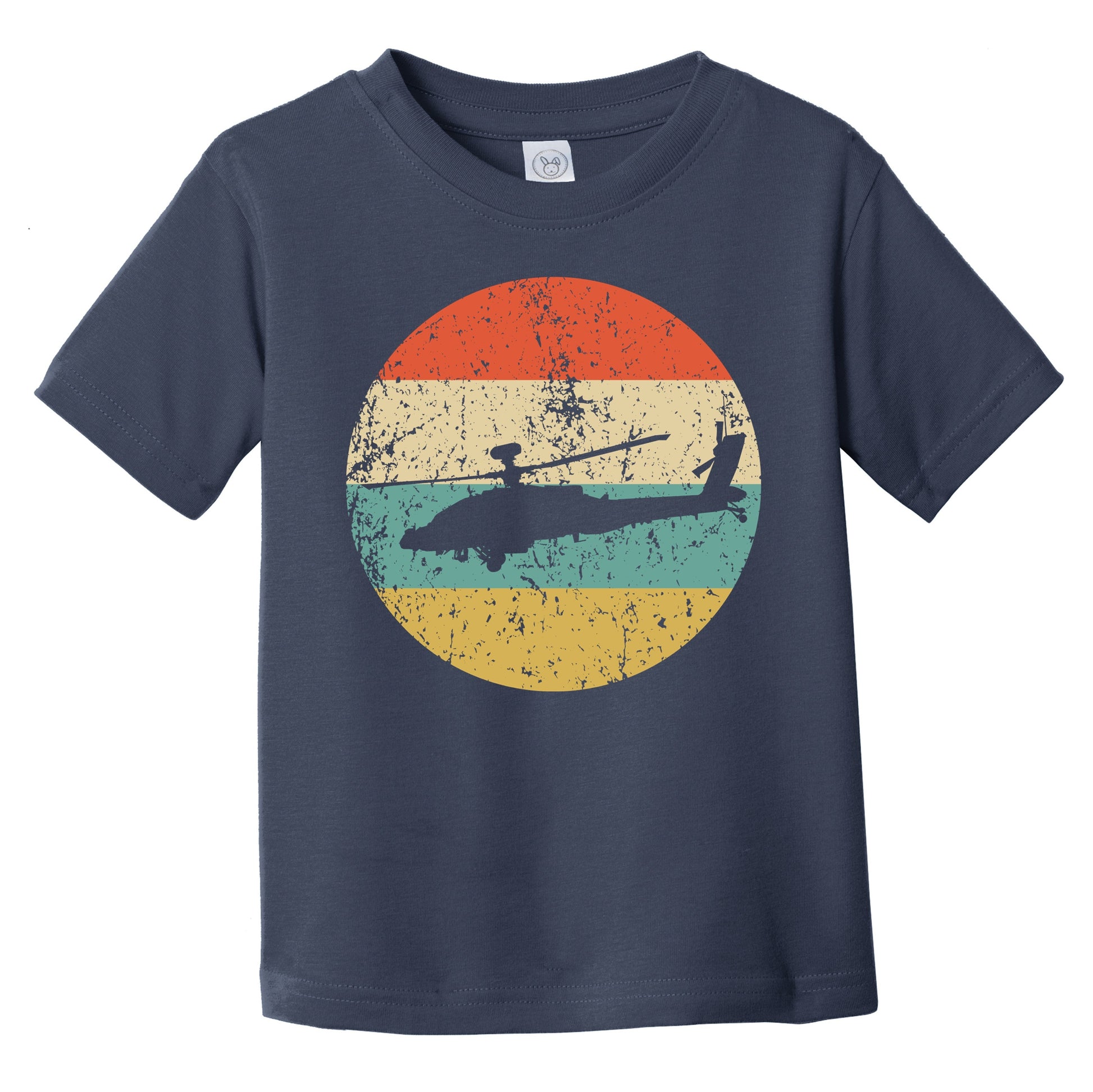 Chinook Helicopter Silhouette Retro Military Infant Toddler T-Shirt