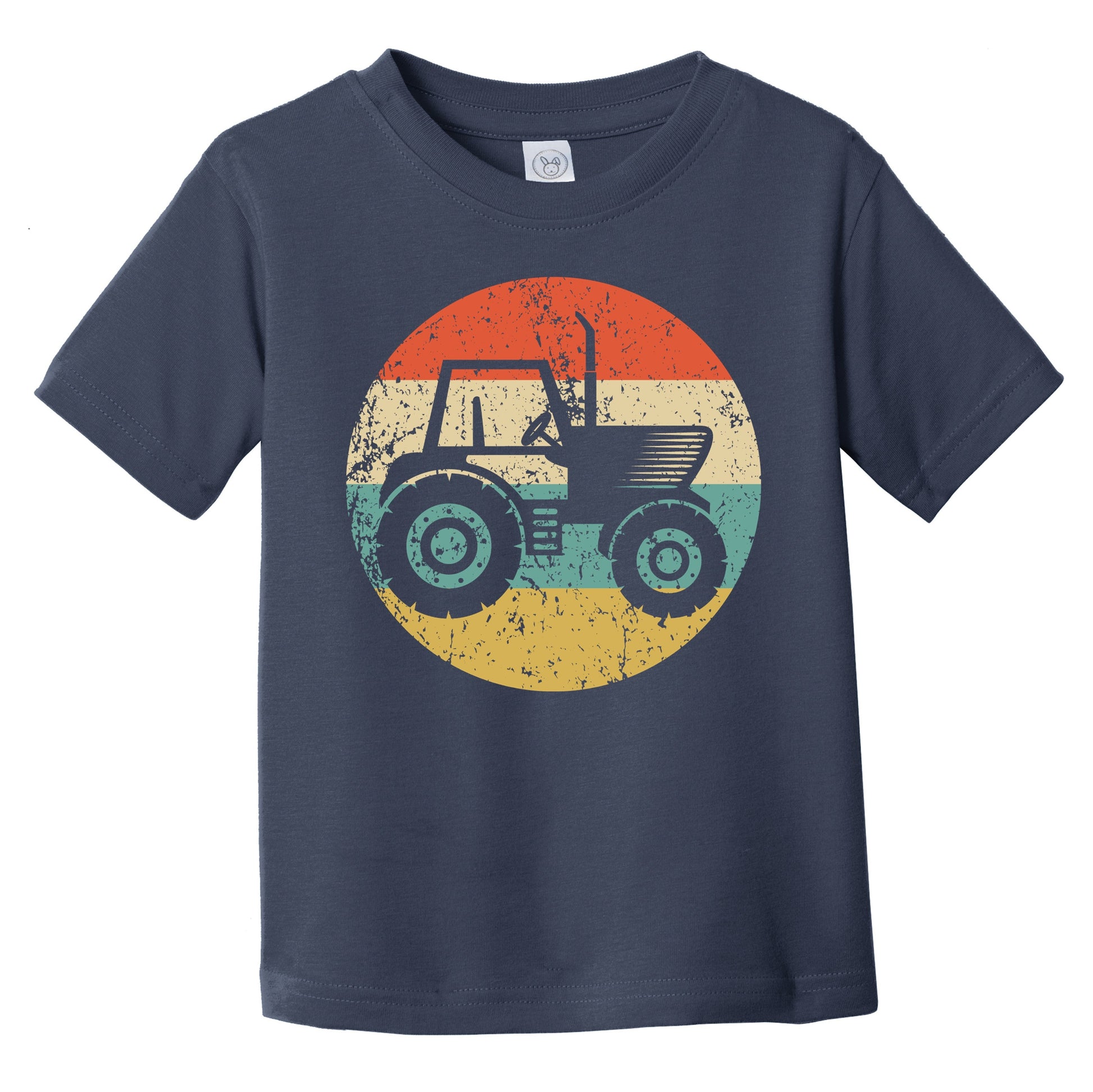 Farm Tractor Silhouette Retro Farming Farmer Infant Toddler T-Shirt