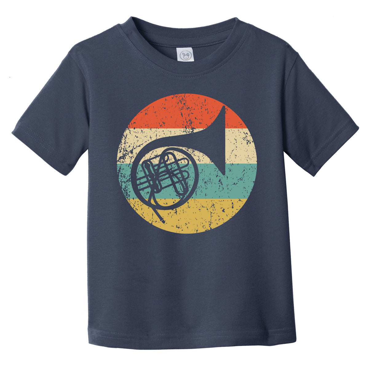 French Horn Retro Music Musician Musical Instrument Infant Toddler T-Shirt