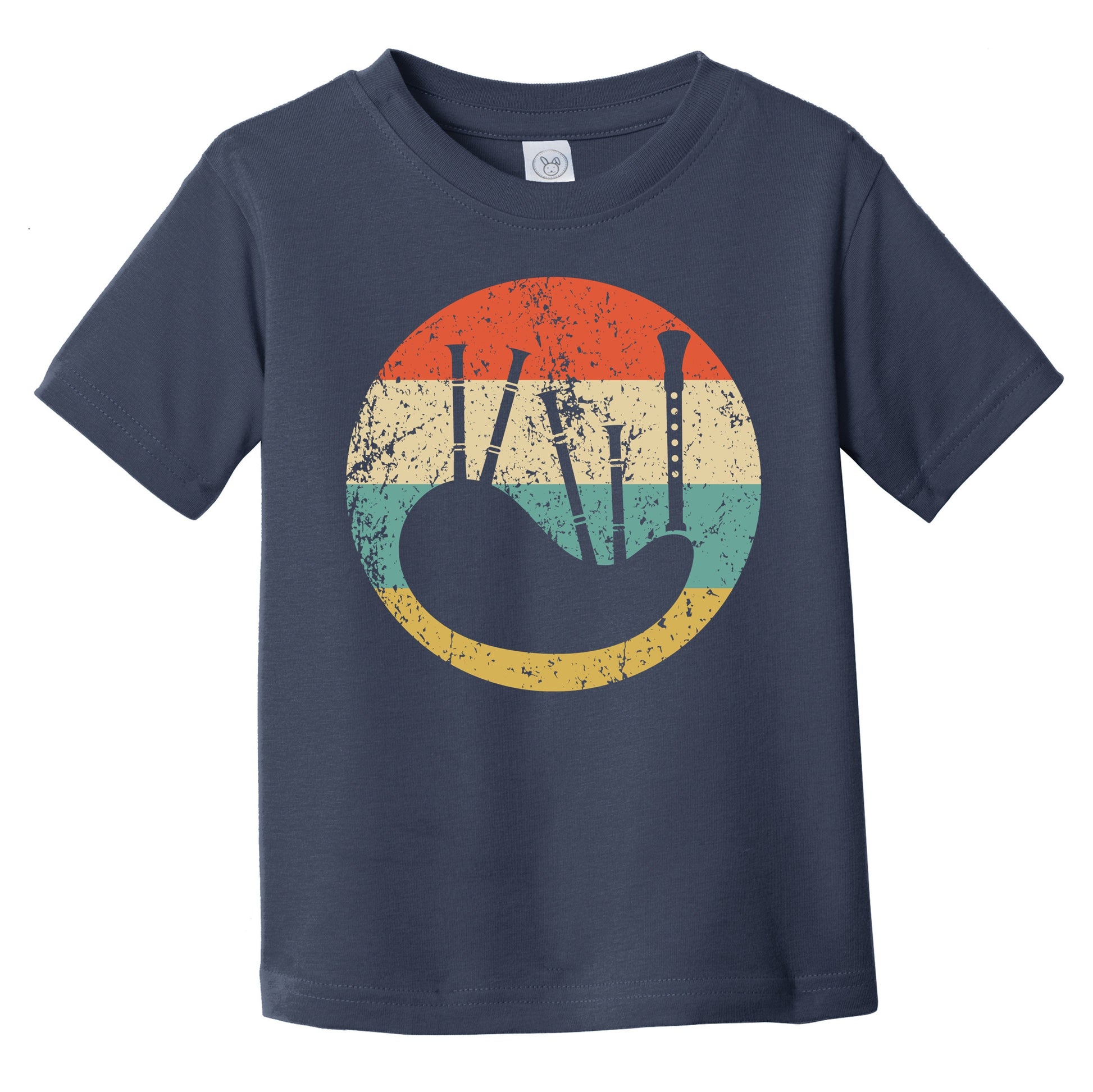 Bagpipes Silhouette Retro Music Musician Musical Instrument Infant Toddler T-Shirt