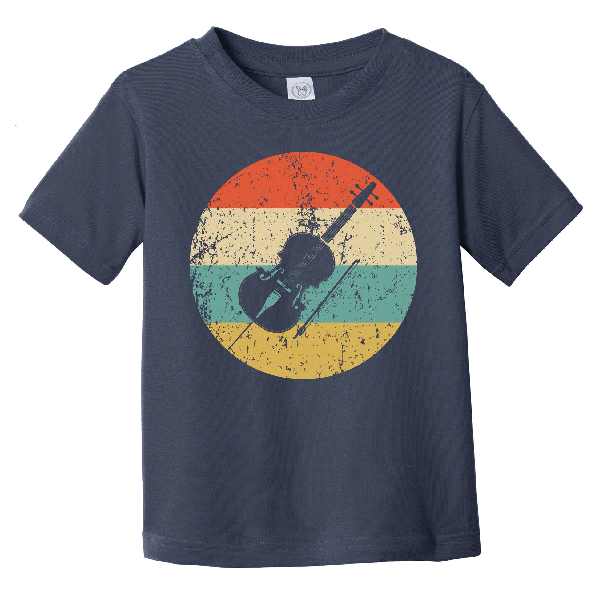 Cello Silhouette Retro Music Musician Musical Instrument Infant Toddler T-Shirt