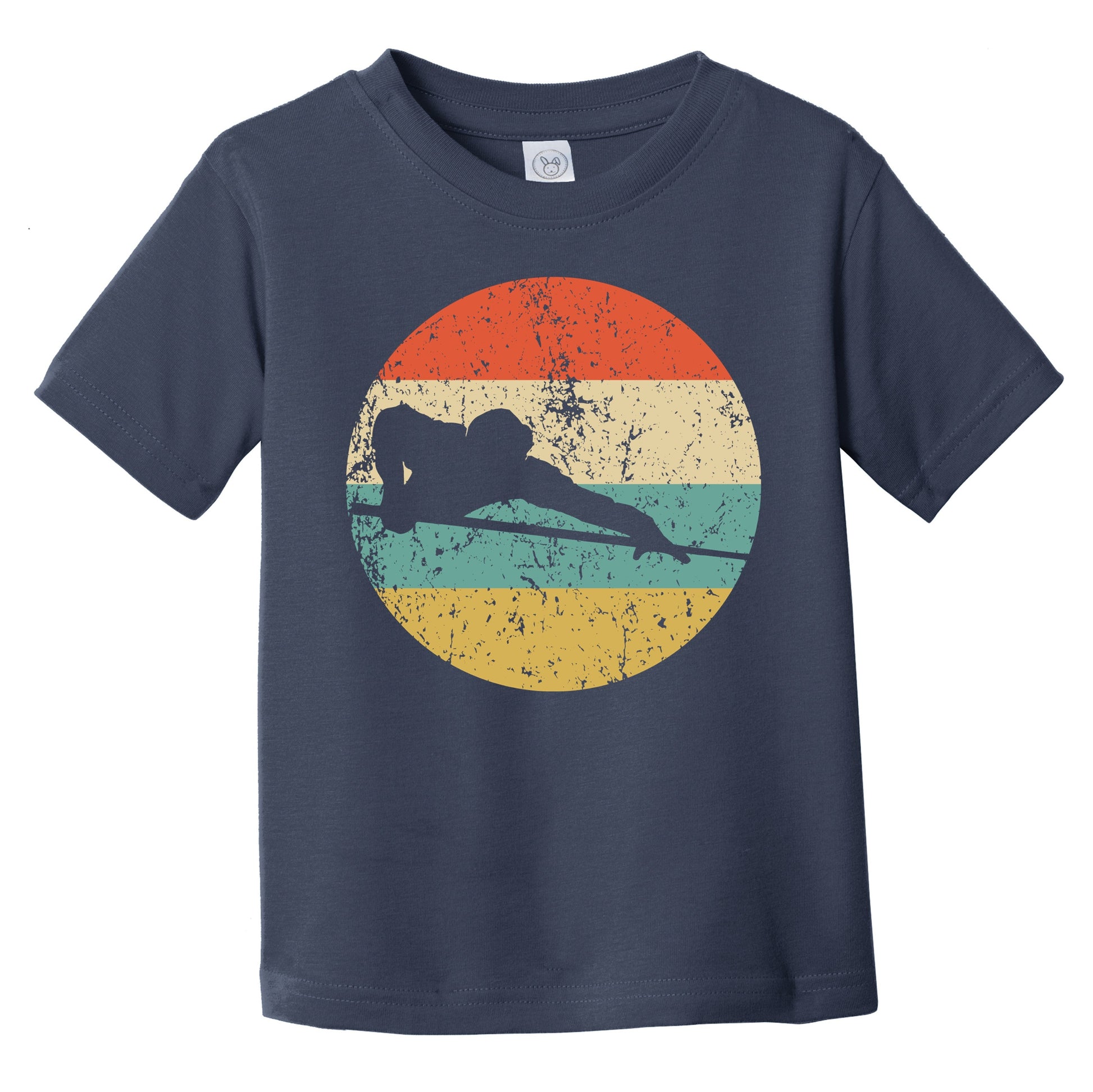 Pool Player Billiards Player Silhouette Retro Sports Infant Toddler T-Shirt