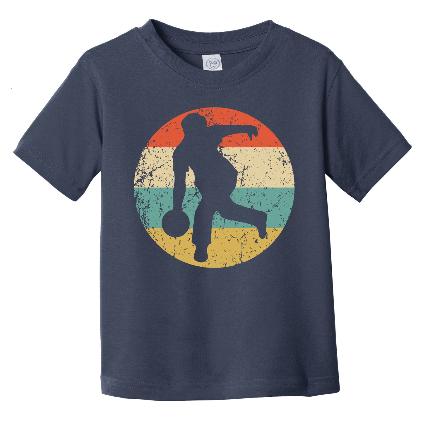 Bowler Bowling Silhouette Retro Sports Infant Toddler T-Shirt