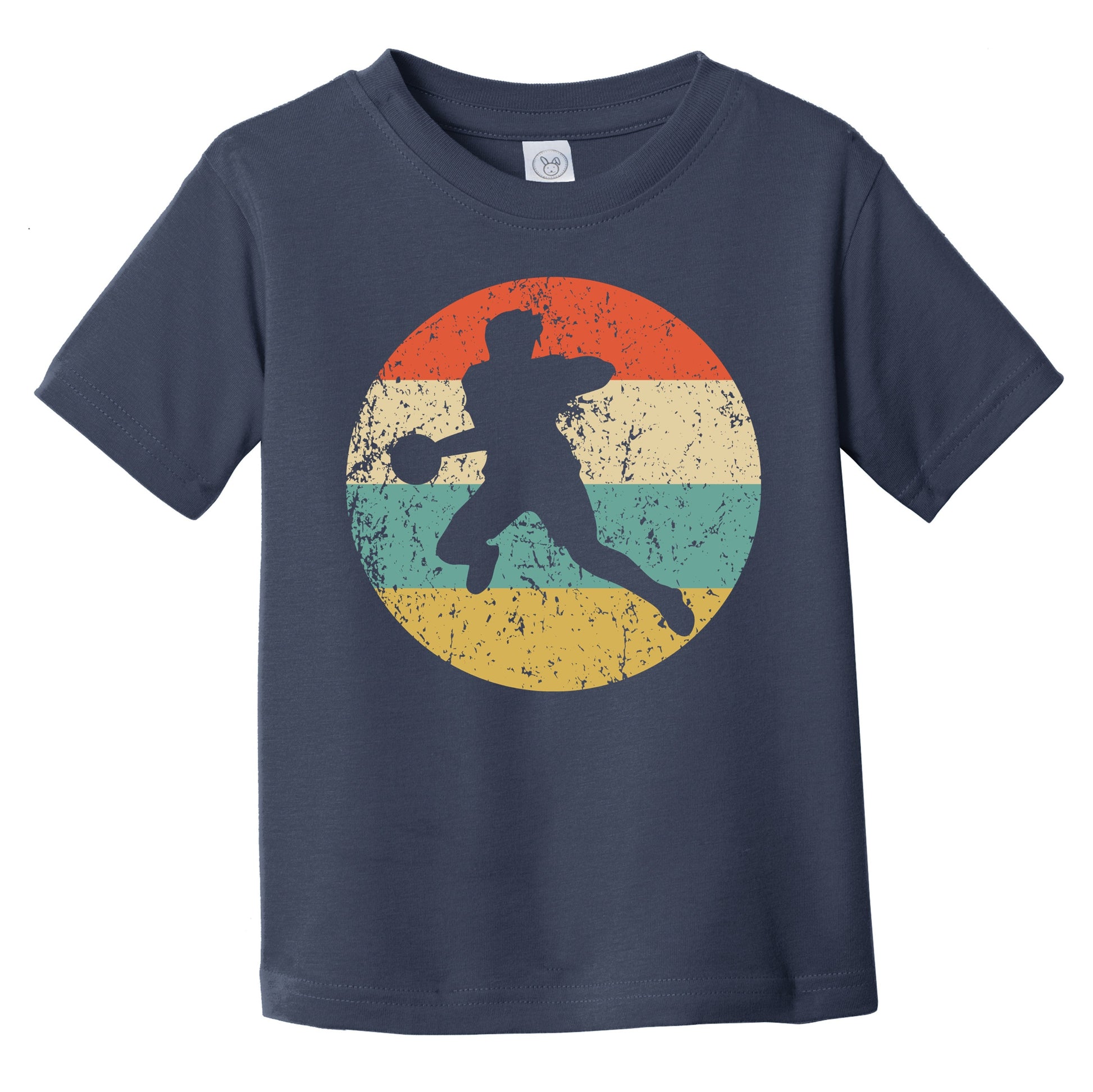 Handball Dodgeball Player Silhouette Retro Sports Infant Toddler T-Shirt