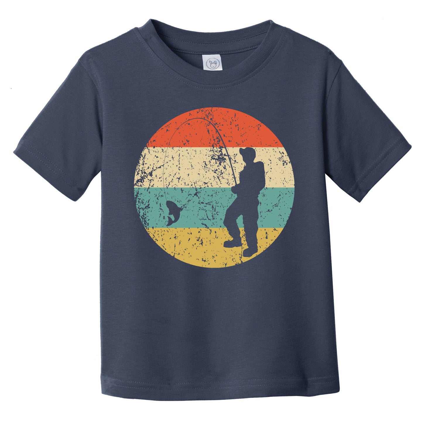 Fisherman Silhouette Retro Fishing Infant Toddler T-Shirt